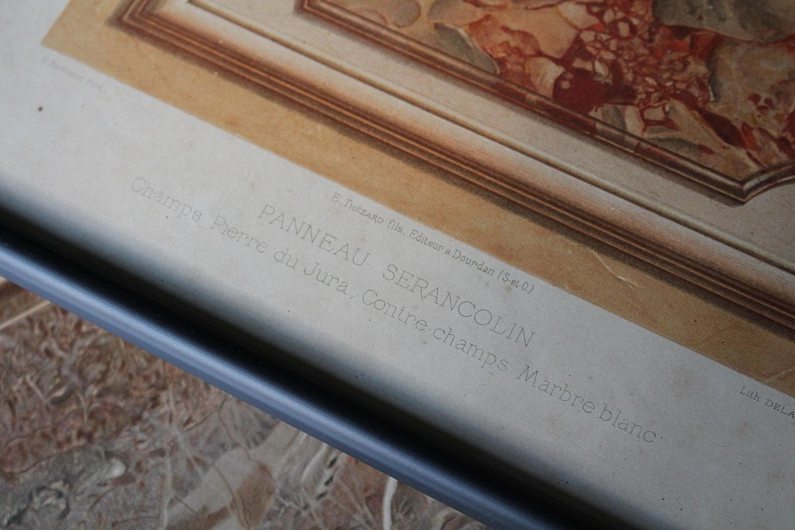 photo furniture 25 Chromolithograph Plates "New Models Of Wood & Marble" By Eugène Berthelon