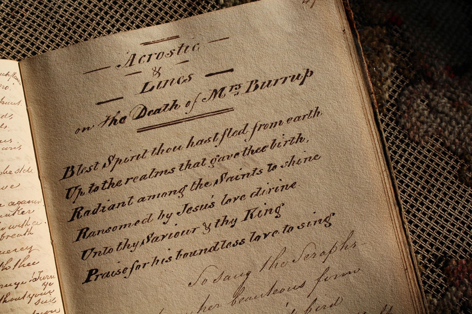 photo vinterior Original Poems, Stories, Tales & Death “D.Bradbury For Original Pieces” 1830