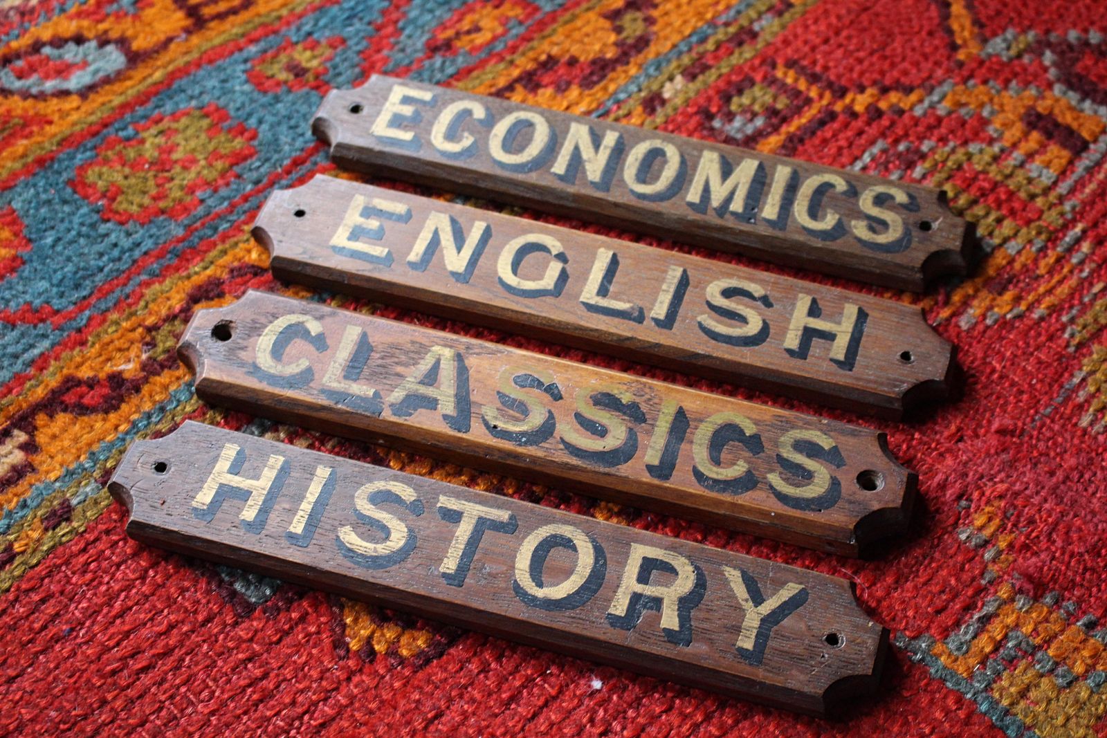 Early 20th C School Classroom Plaques Classics, English, History & Economics photo 612.0