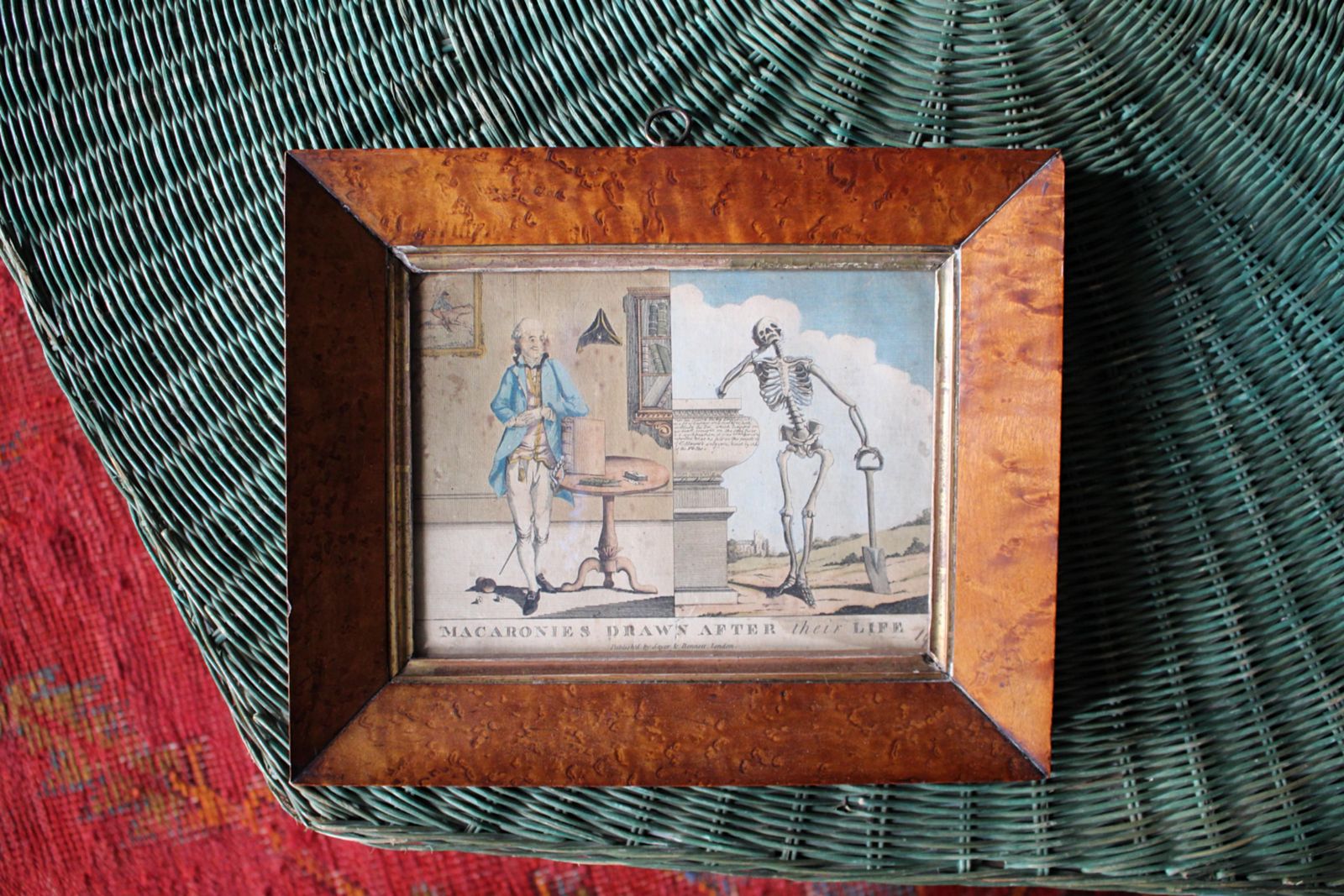 Early 19th C Hand Coloured Satire Etching Macaronies Drawn After The Life Curio photo buy