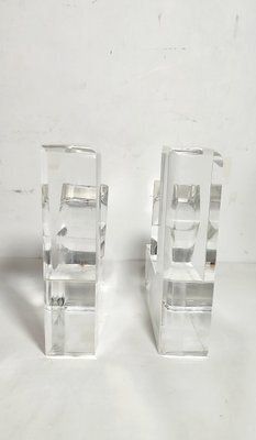 Transparent Methacrylate Book Holder, Spain, 1980s, Set Of 2 photo for sale