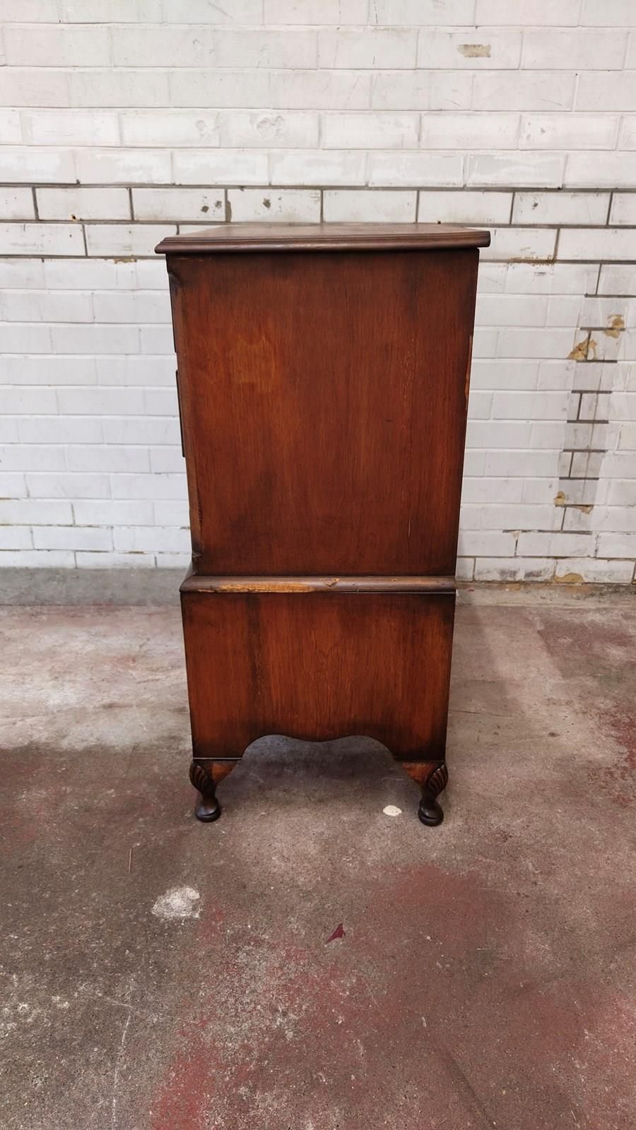 Antique Diminutive Queen Anne Walnut Chest Of Drawes photo for sale