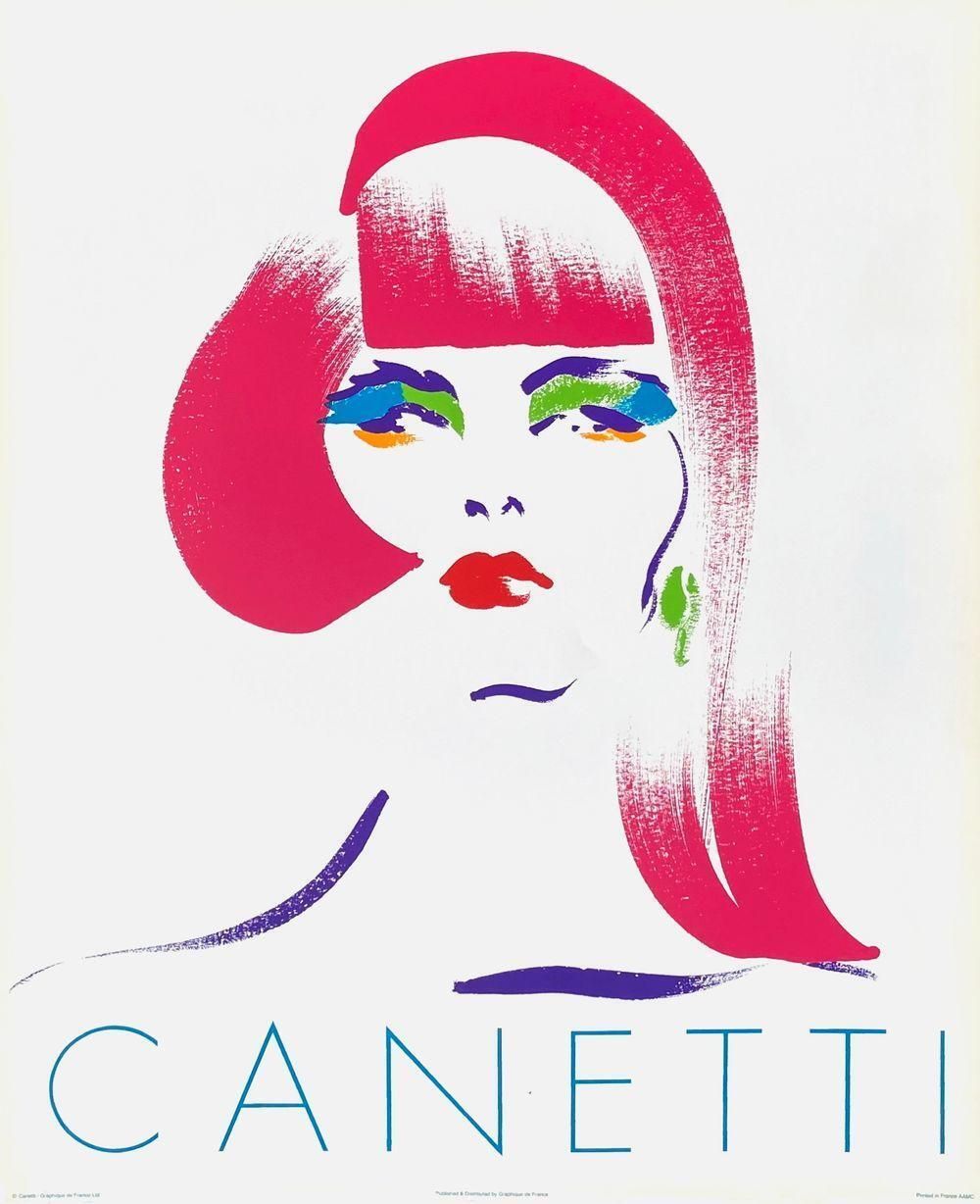 1988 Michel Canetti Nina Screen Print Poster photo furniture