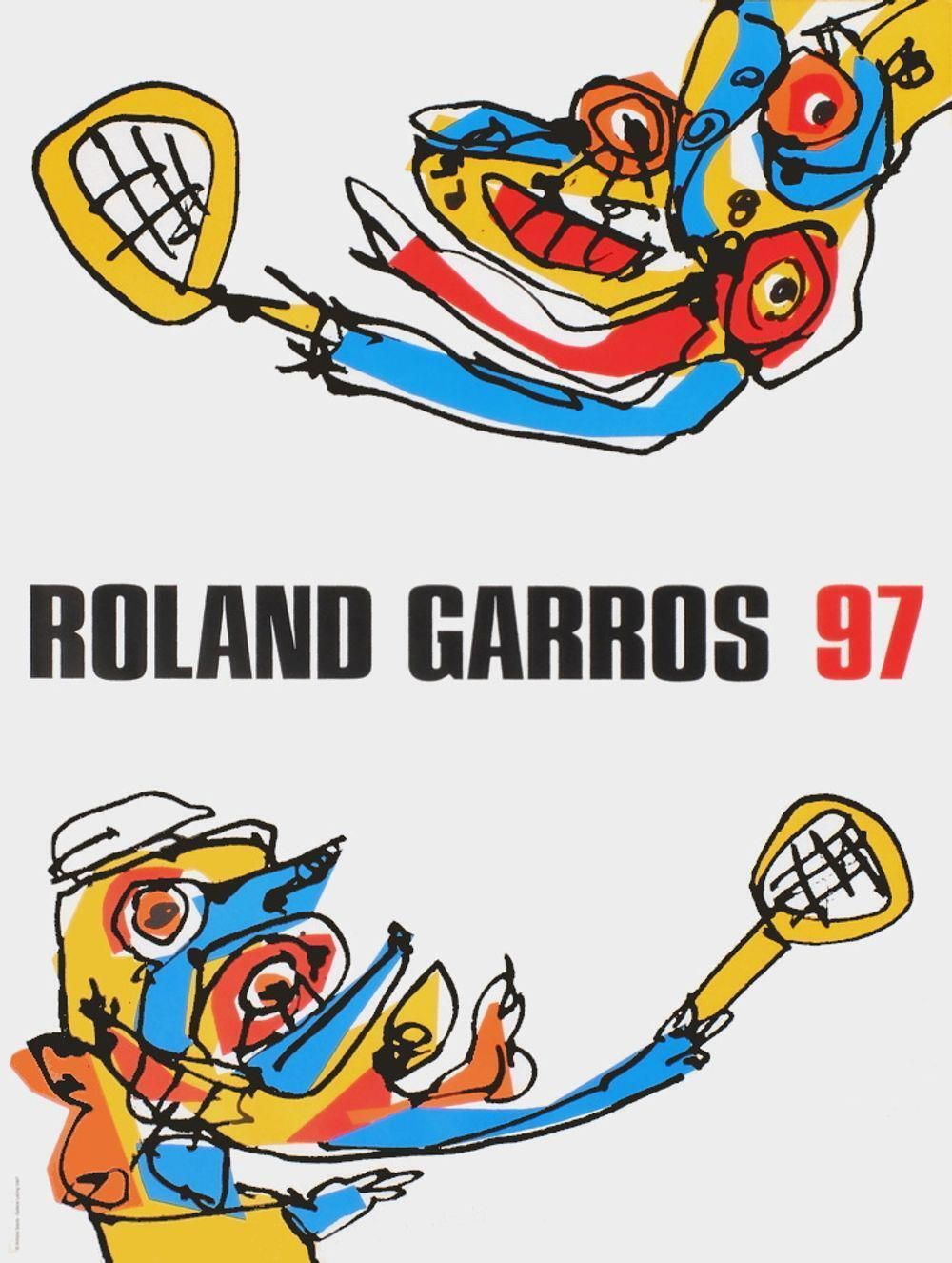 1997 Antonio Saura Roland Garros Poster photo furniture