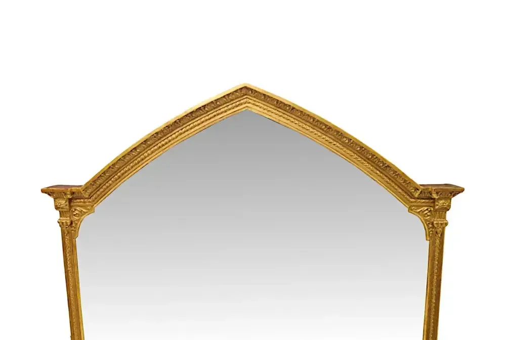 A Stunning 19th Century Large Giltwood Overmantel Mirror photo furniture