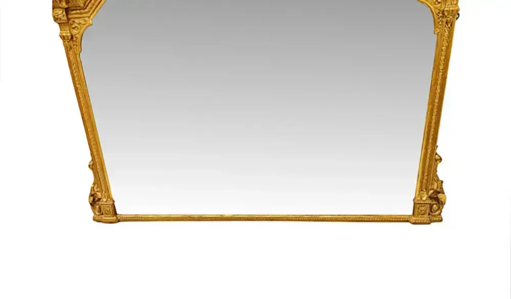A Stunning 19th Century Large Giltwood Overmantel Mirror photo 5816.4218