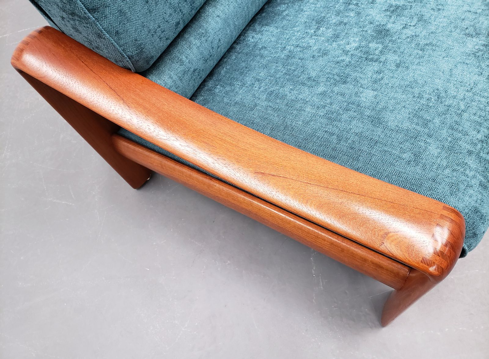 photo for sale 1970 Rolf Benz Armchair In Turquoise Tweed