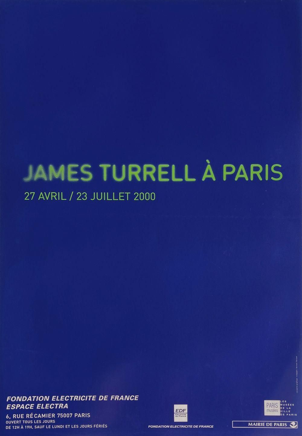 2000s James Turrell Fondation Electricité De France, Paris Exhibition Poster photo furniture