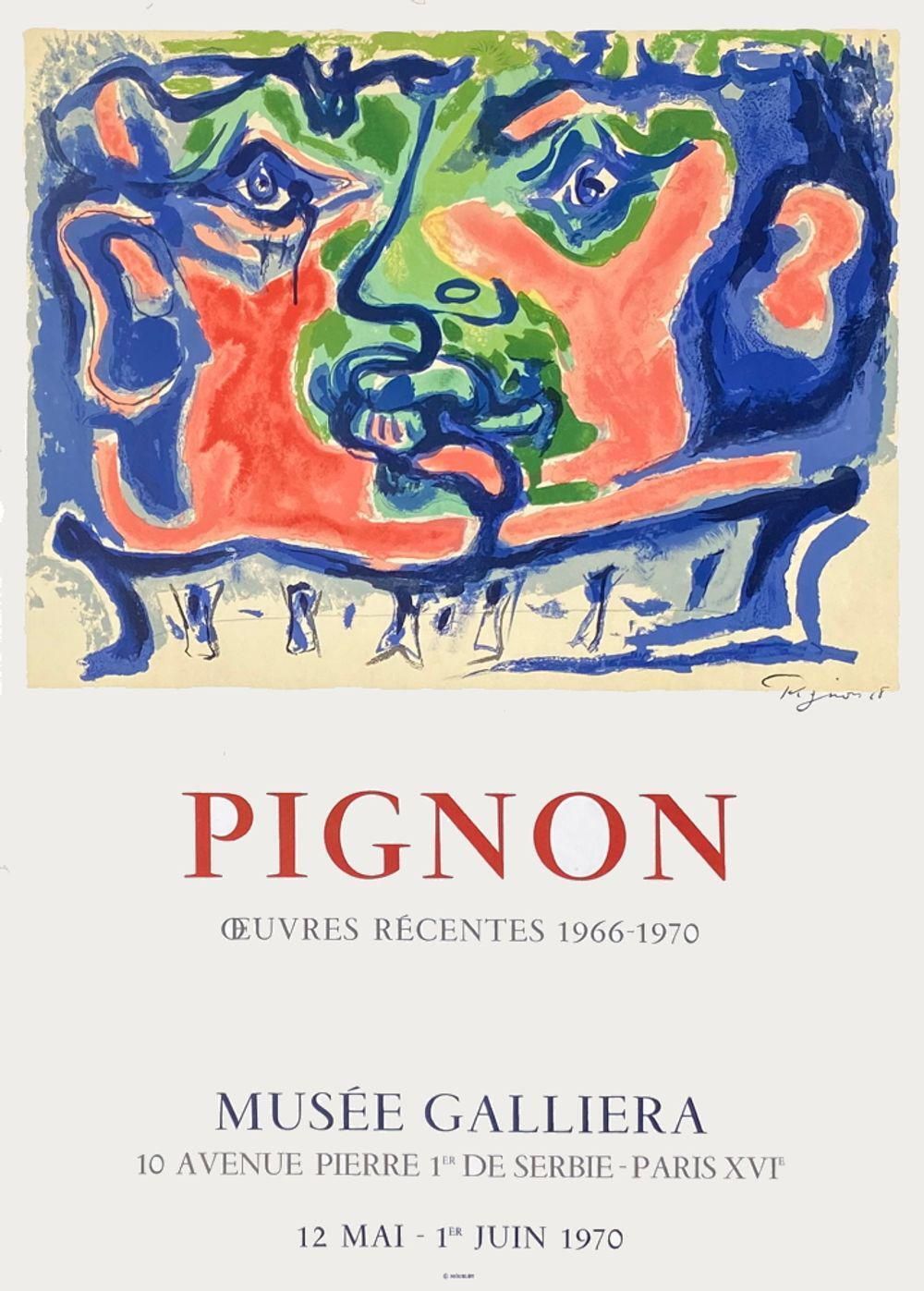 1970 Edouard Pignon Galliéra Museum Poster Lithograph Poster