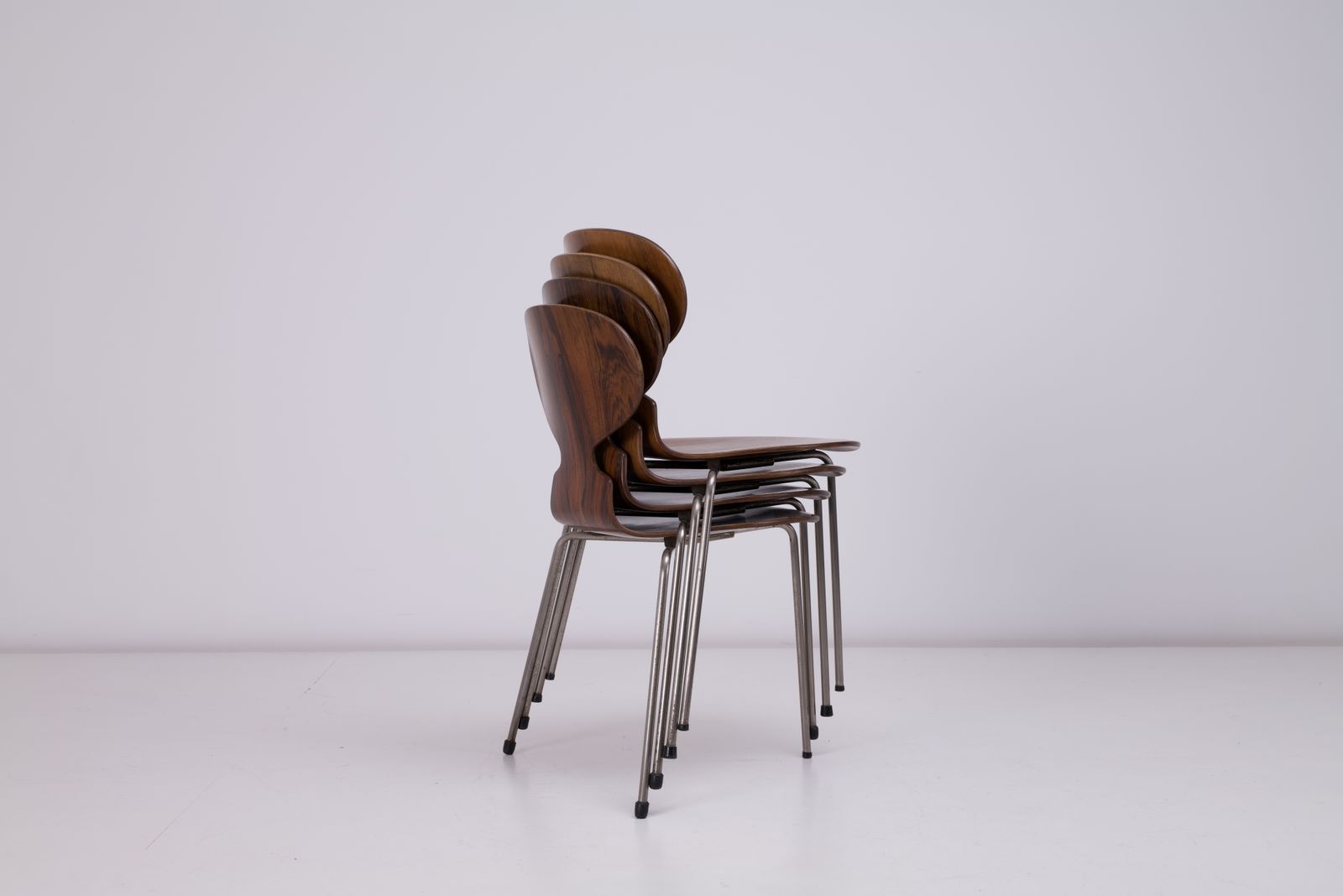 Arne Jacobsen For Fritz Hansen Brazilian Rosewood Suite Four Ant Chairs And Matching Table 1st Edition photo Furniture
