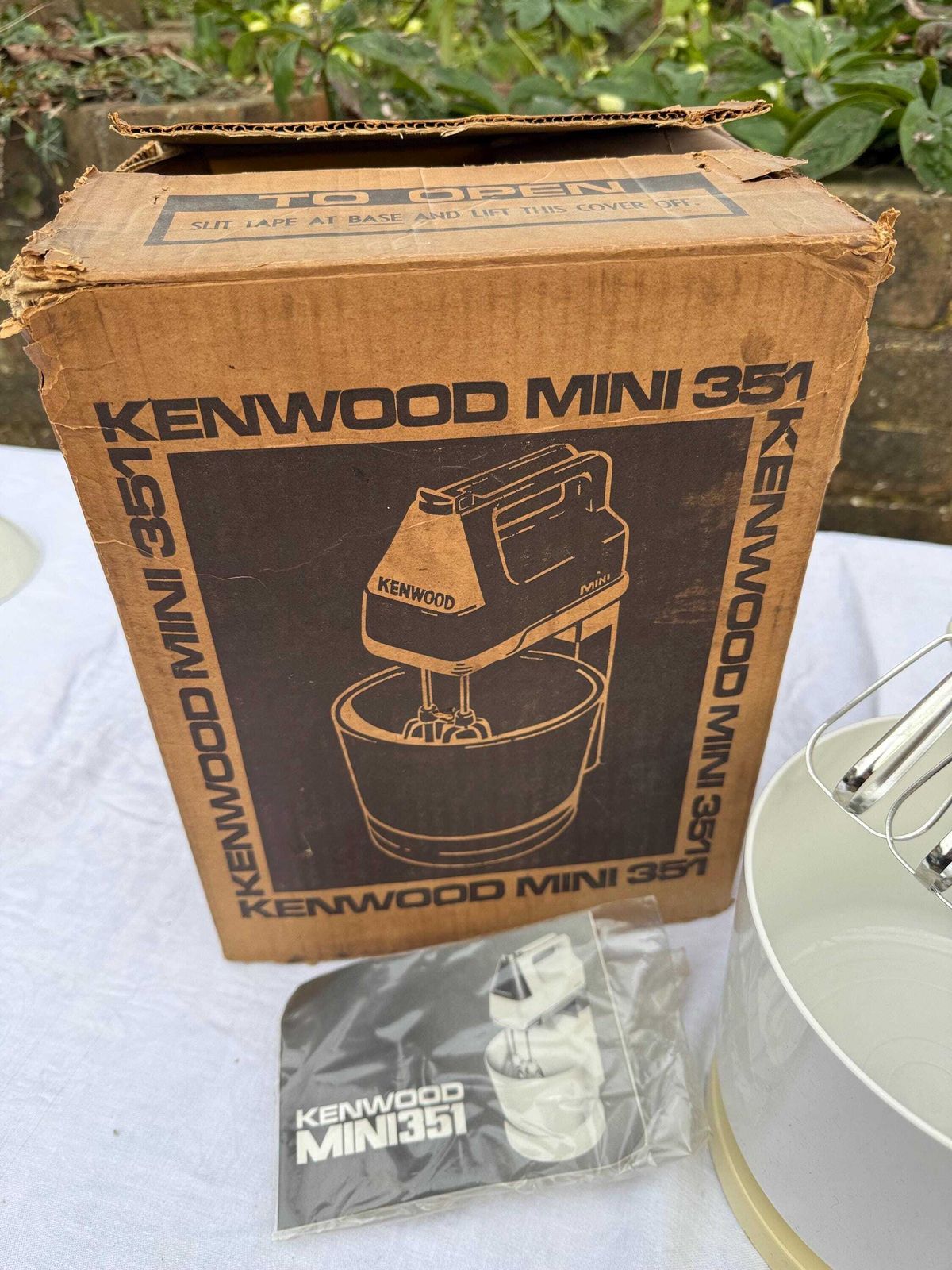 1960s Kenwood Mixer In Original Box   Kenwood Mini 351 Mixer, Intact And Box With Guide, Retro Kitchen Appliance photo for sale