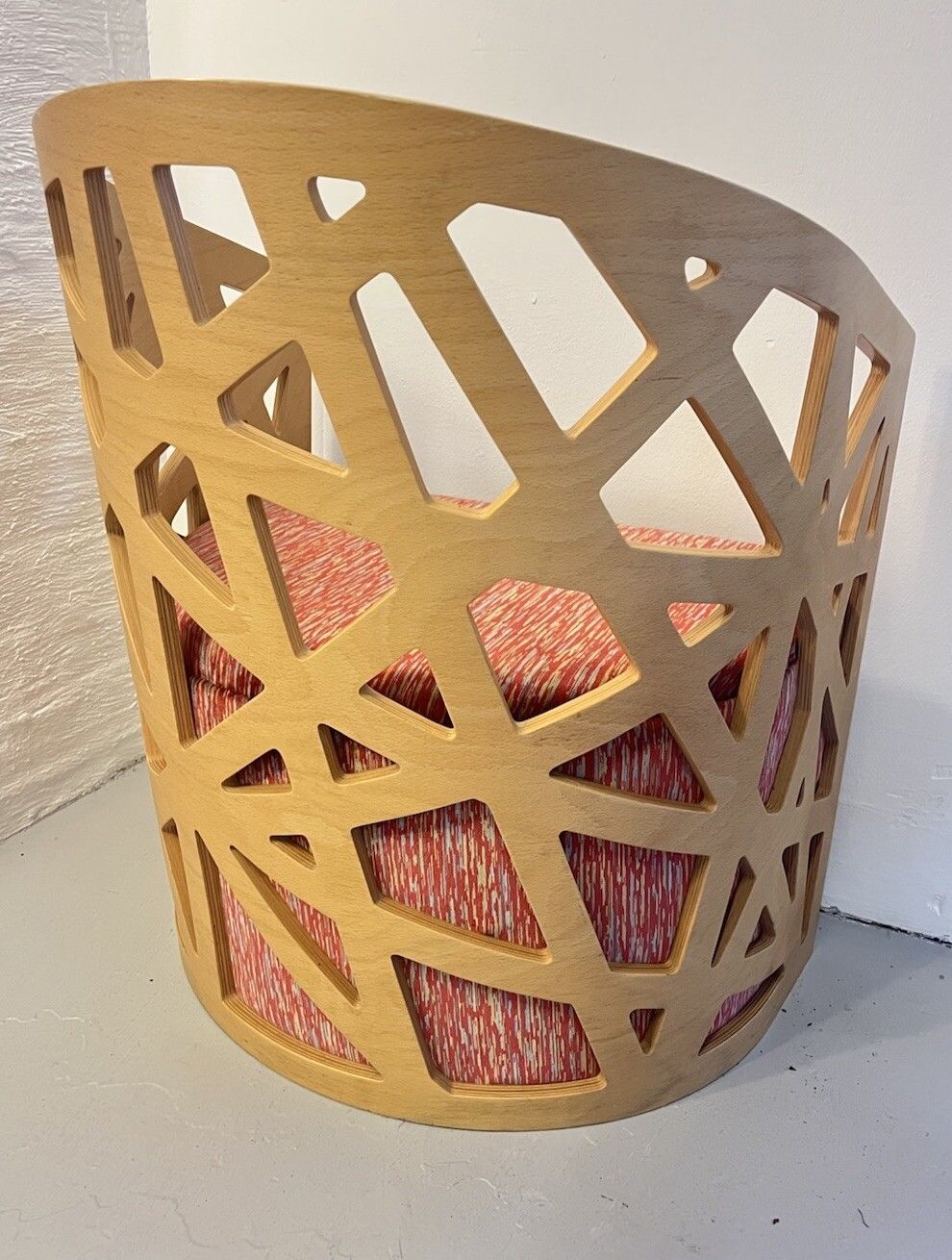 Contemporary Beech Plywood Mazy Armchair Zilio Aldo &C Designed Ronald Jeanson photo 600.0