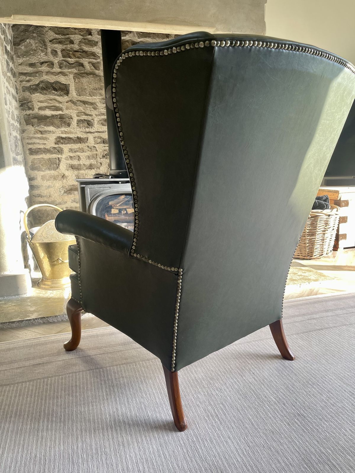 Parker Knoll Armchair Green Leather *Reduced* photo Furniture