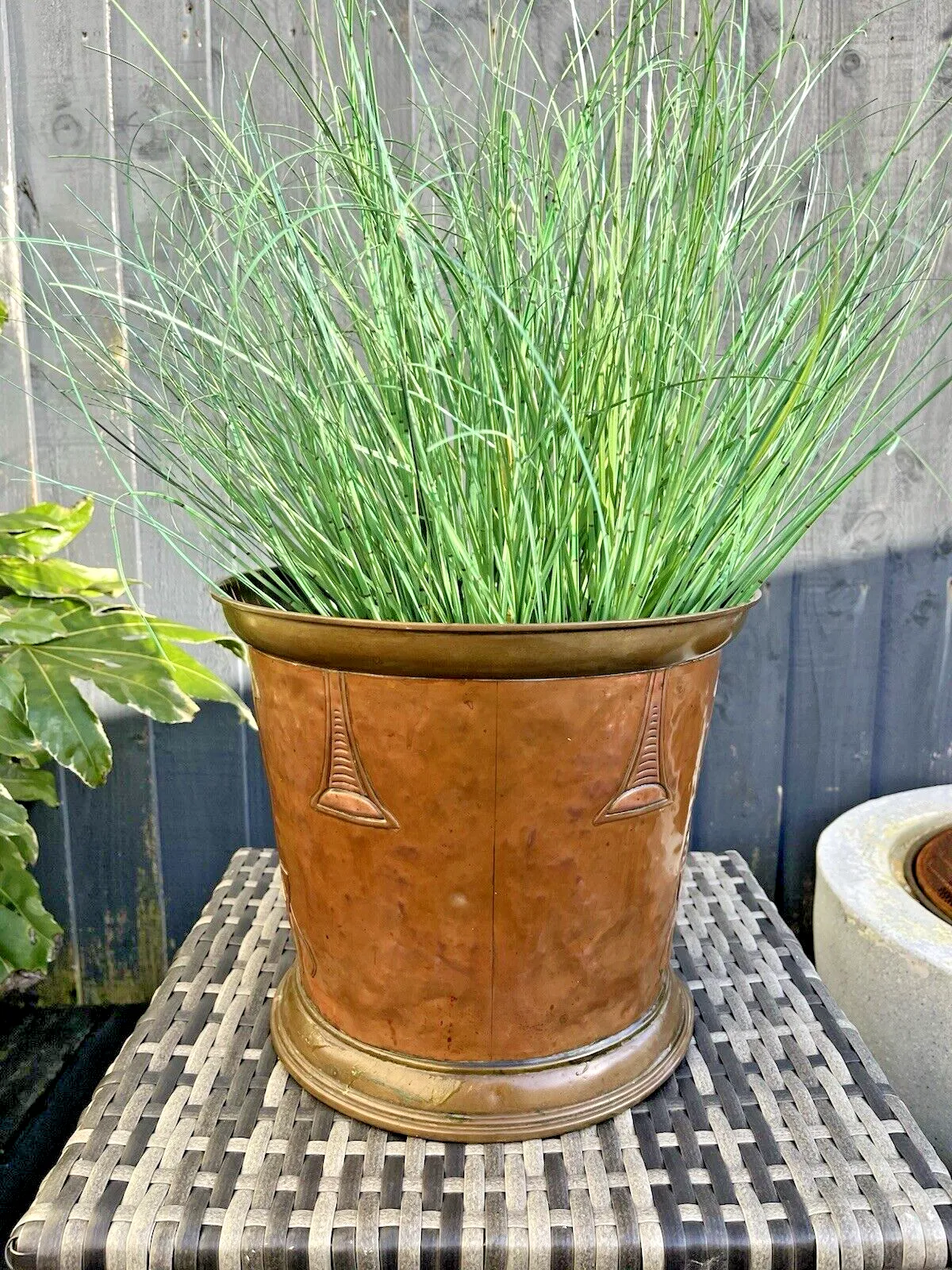 Antique German Jugendstil Carl Deffner Copper Champagne Ice Bucket Jardiniere photo vintage