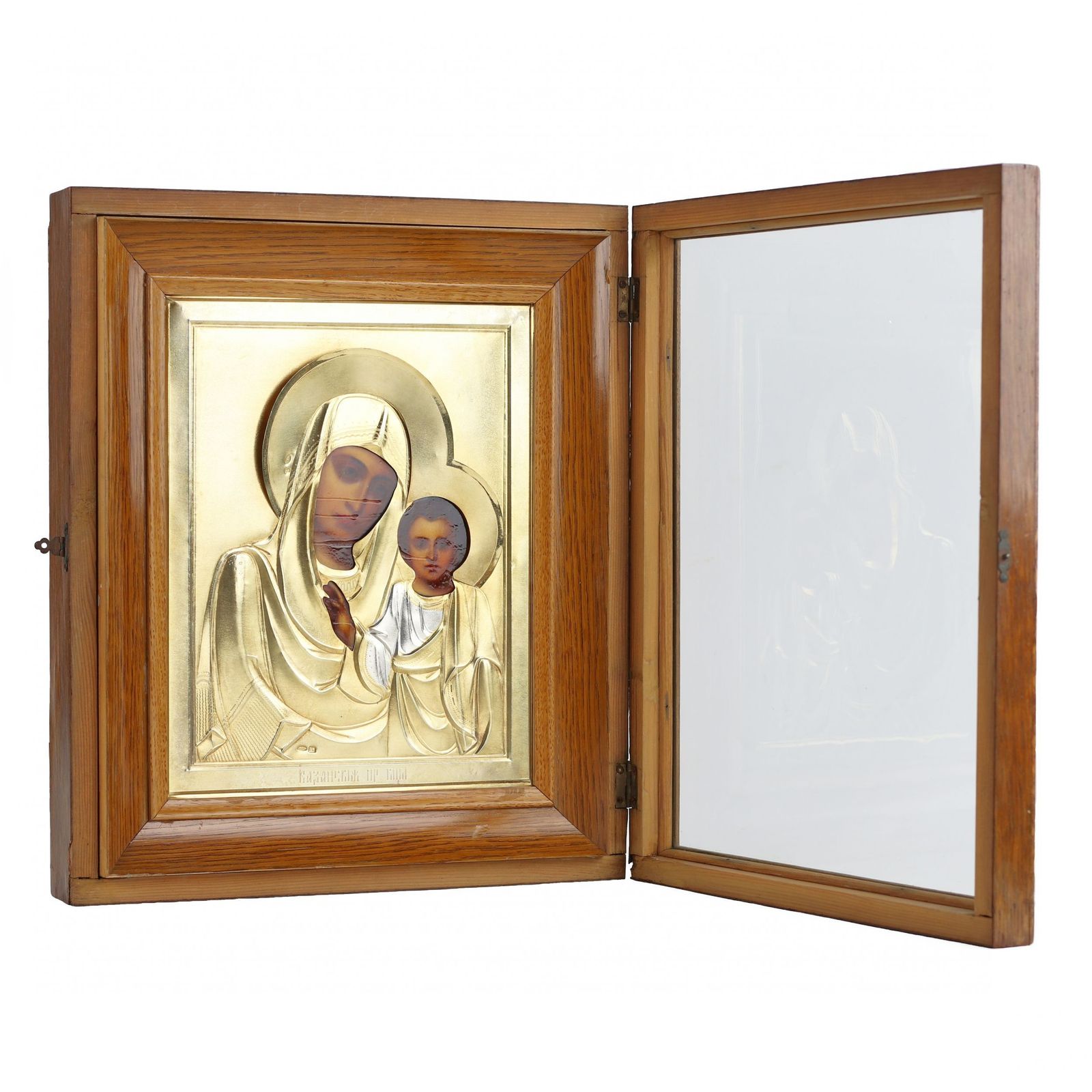 A Wedding Pair Of Icons In Silver Frames In The Art Nouveau Style. Moscow, Early 20th Century photo Art