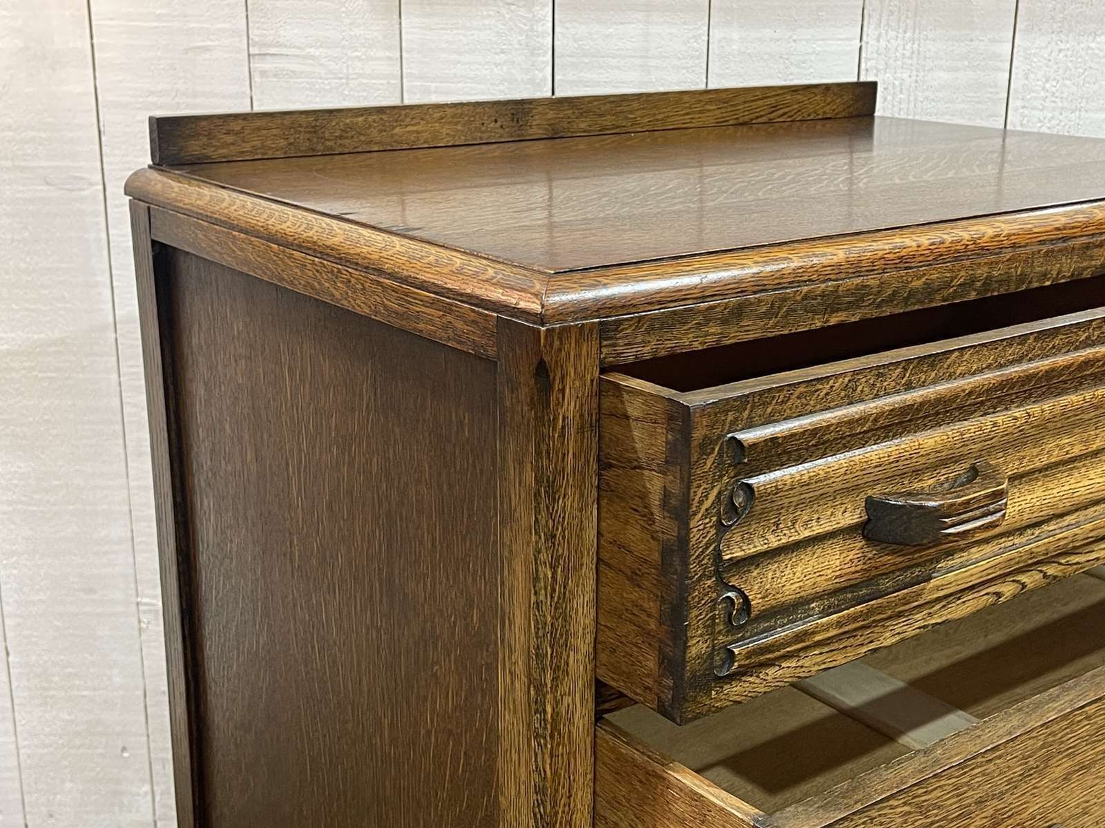 photo for sale English Art Deco Chest Of Drawers In Oak From The 1950s