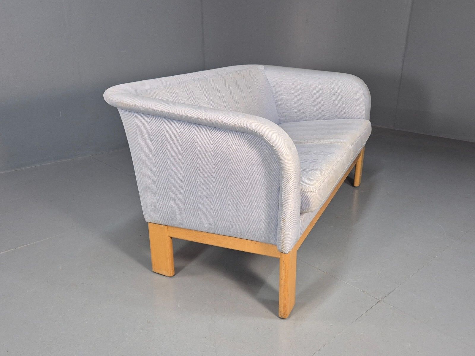 Furniture Vintage Swedish 2 Seat Sofa Blue Wool Mid Century Retro 1970s Eb7669 M2ss photo