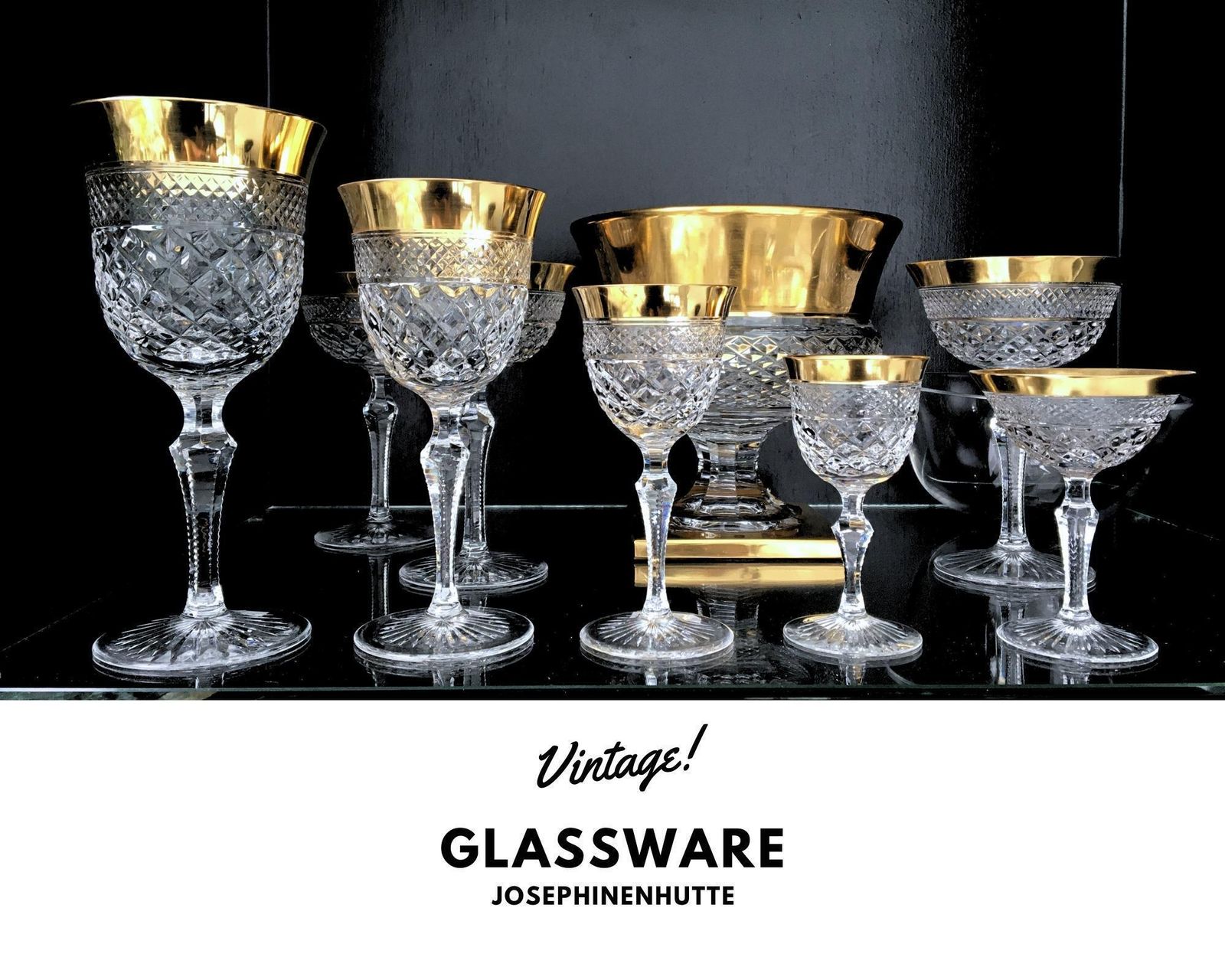 Kristallen Cognacglas | 1 Stuk | 24k Gouden Rand | Josephinenhutte photo furniture