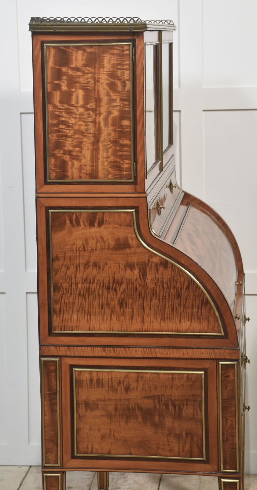Pair Of Important Georgian Satinwood Cylinder Cabinets photo Furniture