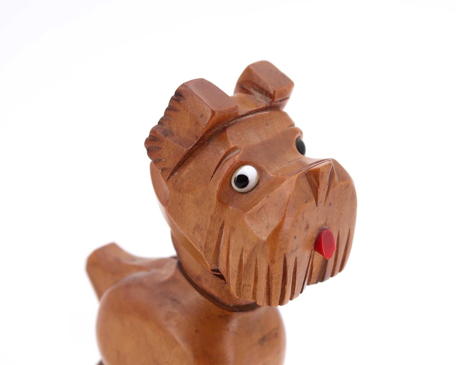 French Wooden Nutcracker, Fox Terrier Dog, 1950s / Animal, Wood, Sculpture photo vinterior