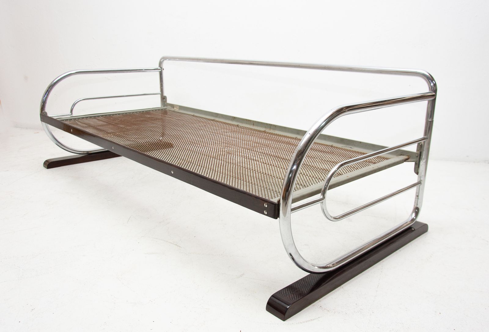 Chromen Bauhaus Sofa Van Hynek Gottwald, Bohemen, Jaren 1930 photo vintage