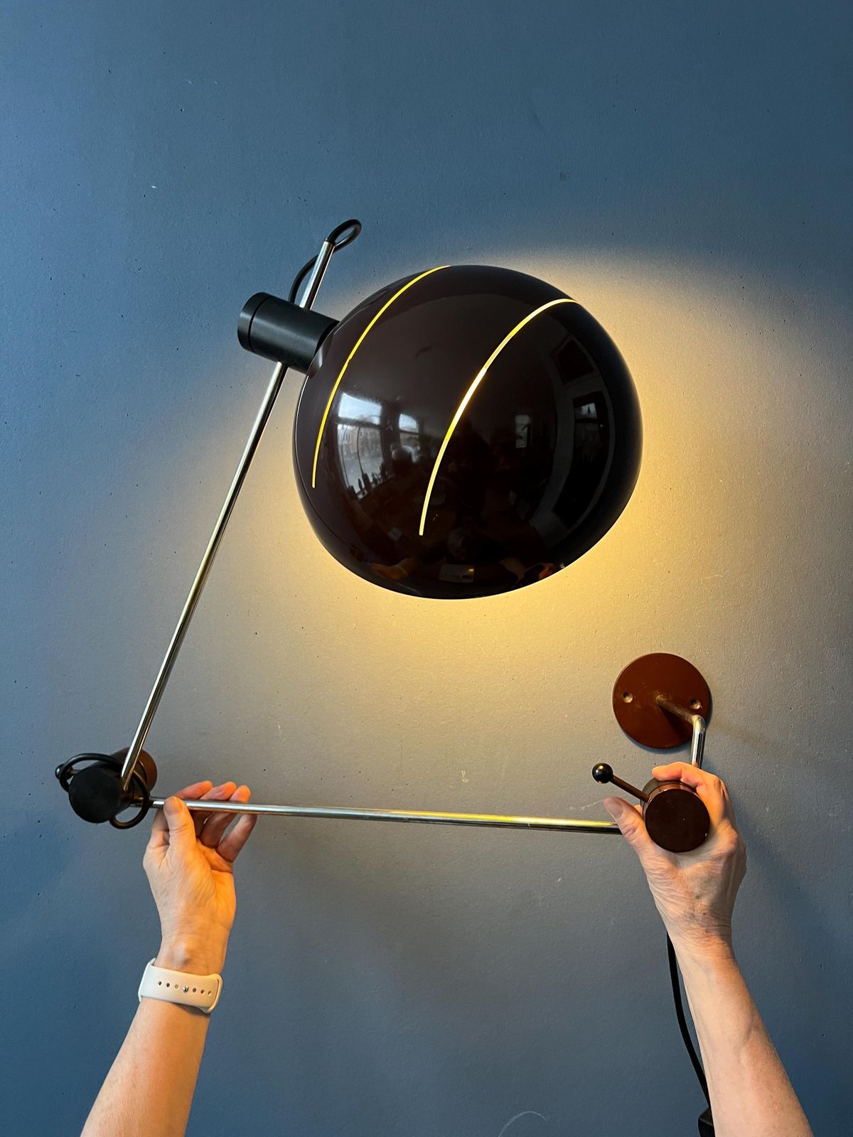 Brown Vintage Bis Sappemeer Flexible Design Wall Lamp