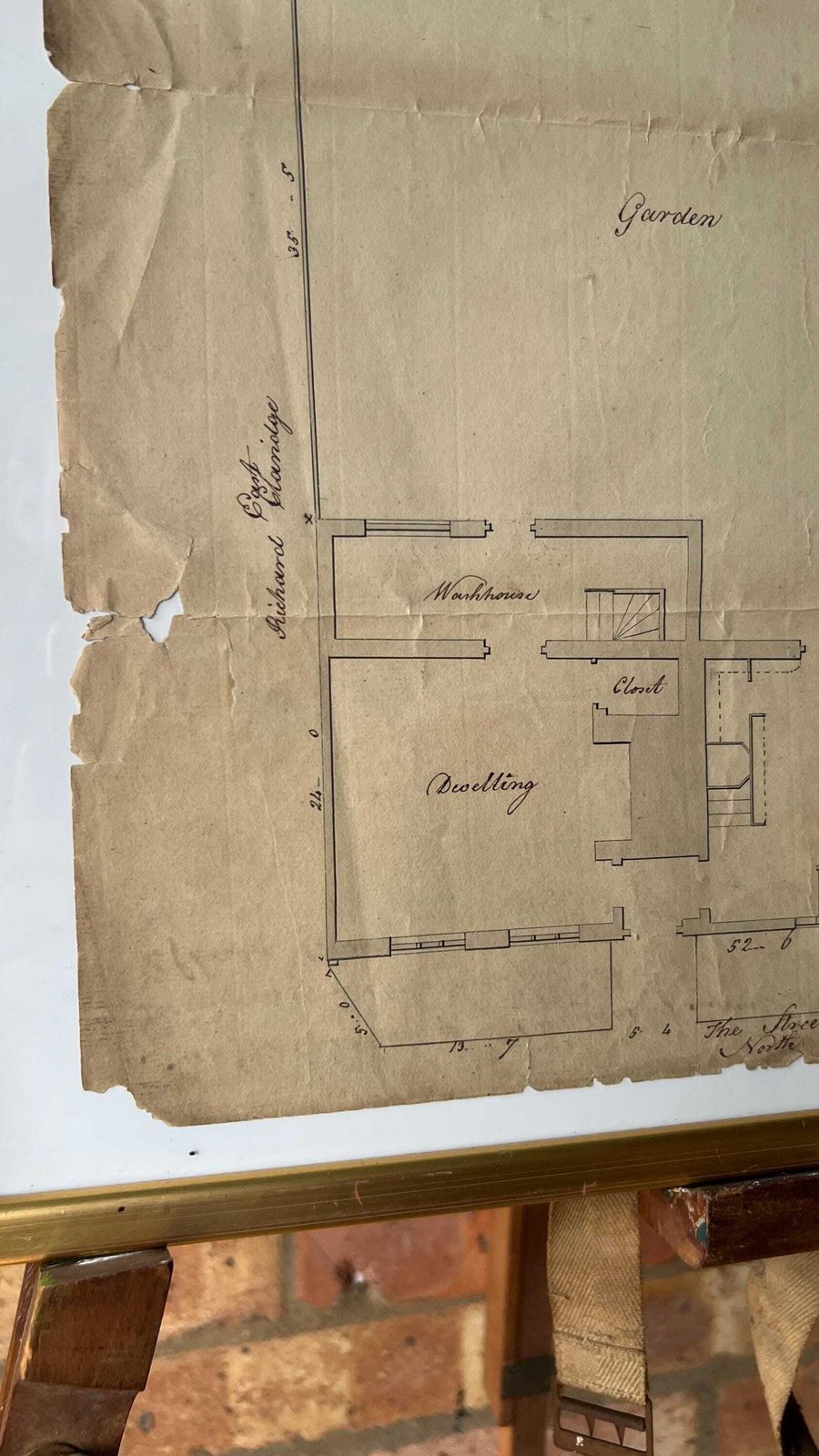1790s Antique Architectural Drawing – Bow Brickhill Cottage & Chapel photo 149.0