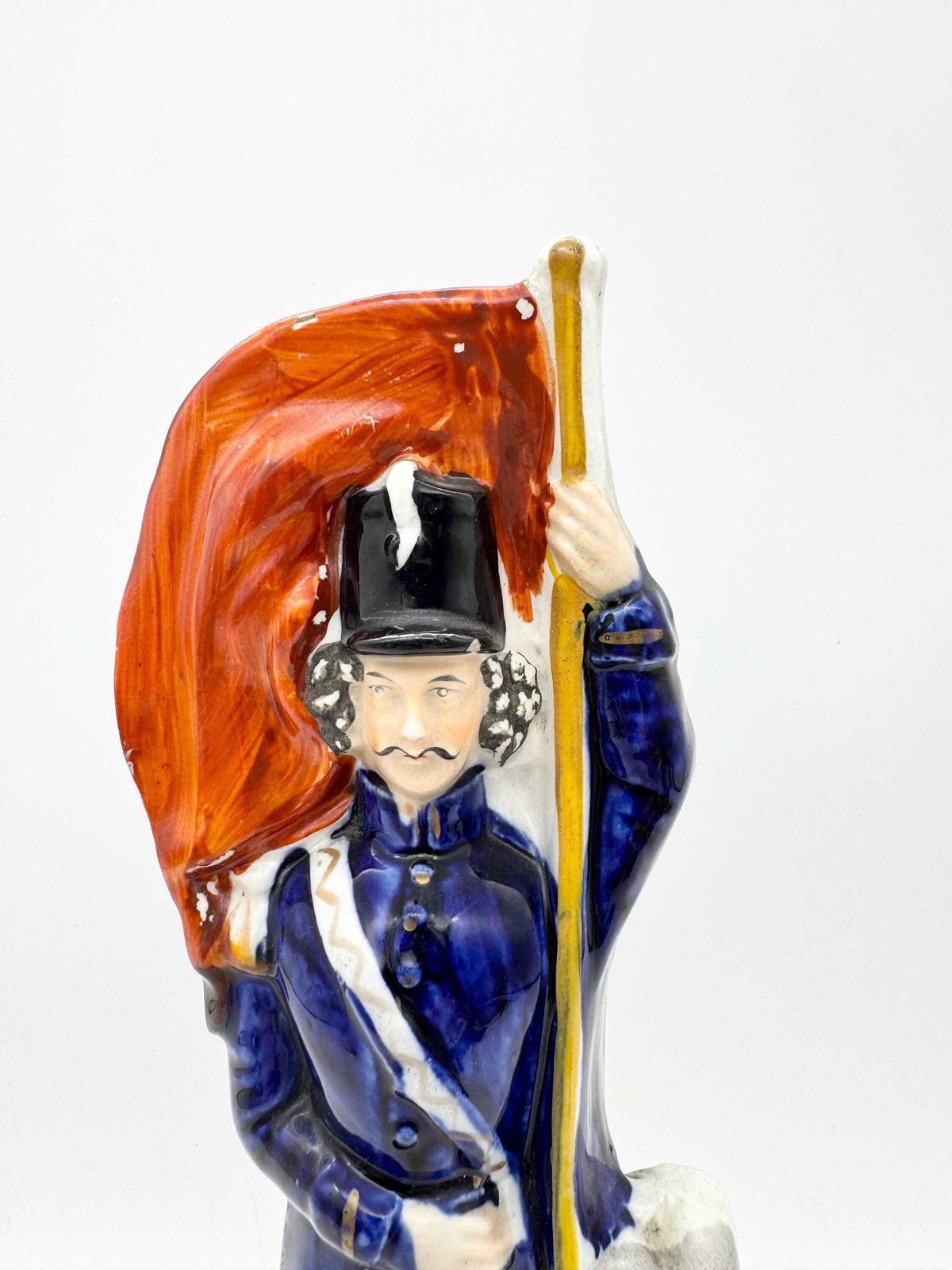 Reversibile Staffordshire Figure, Soldier And Sailor 1855 Rare photo furniture