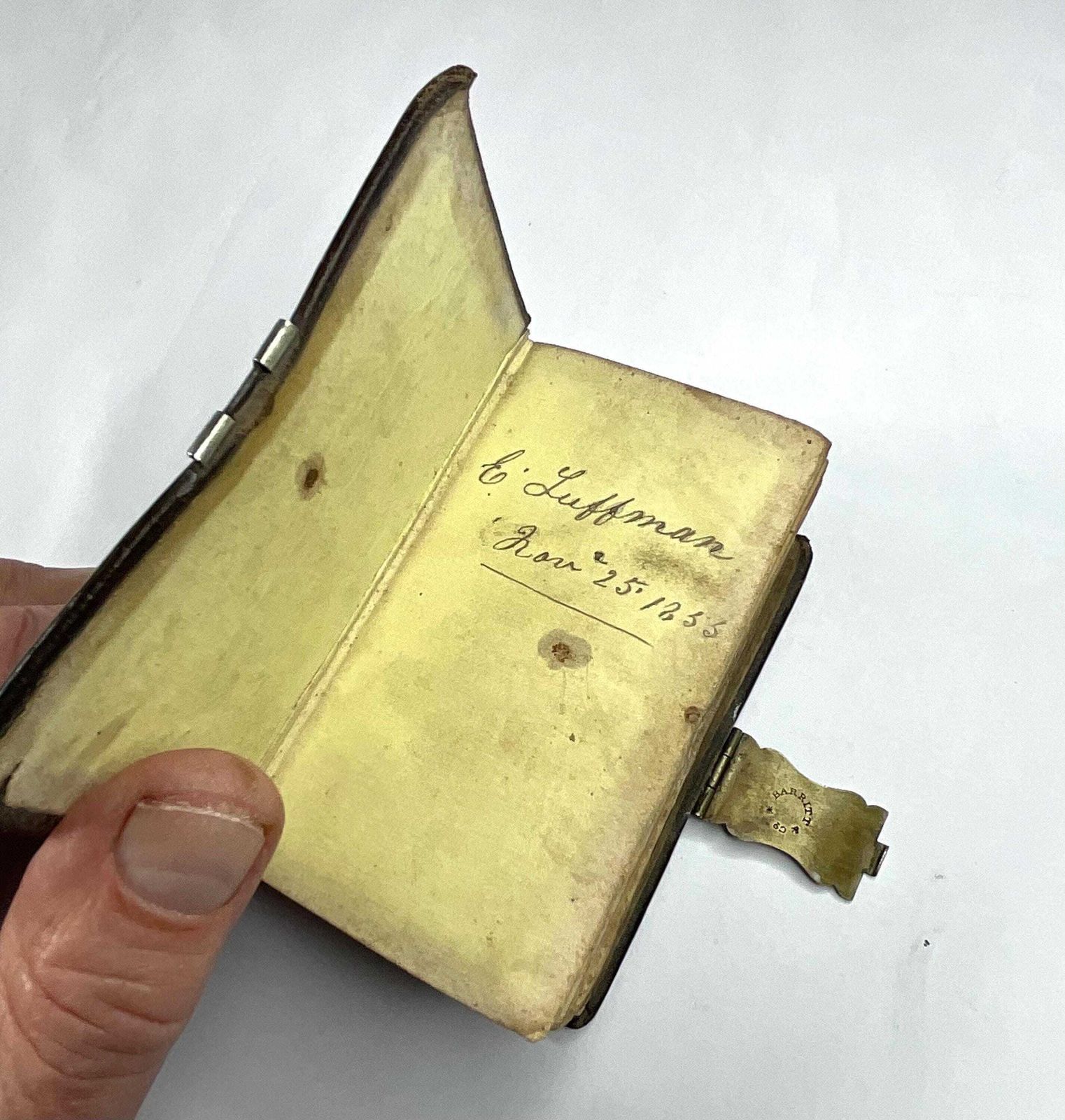 Antique 19th Century Church Service Book, Miniature Edition, 1854. photo Home Decor