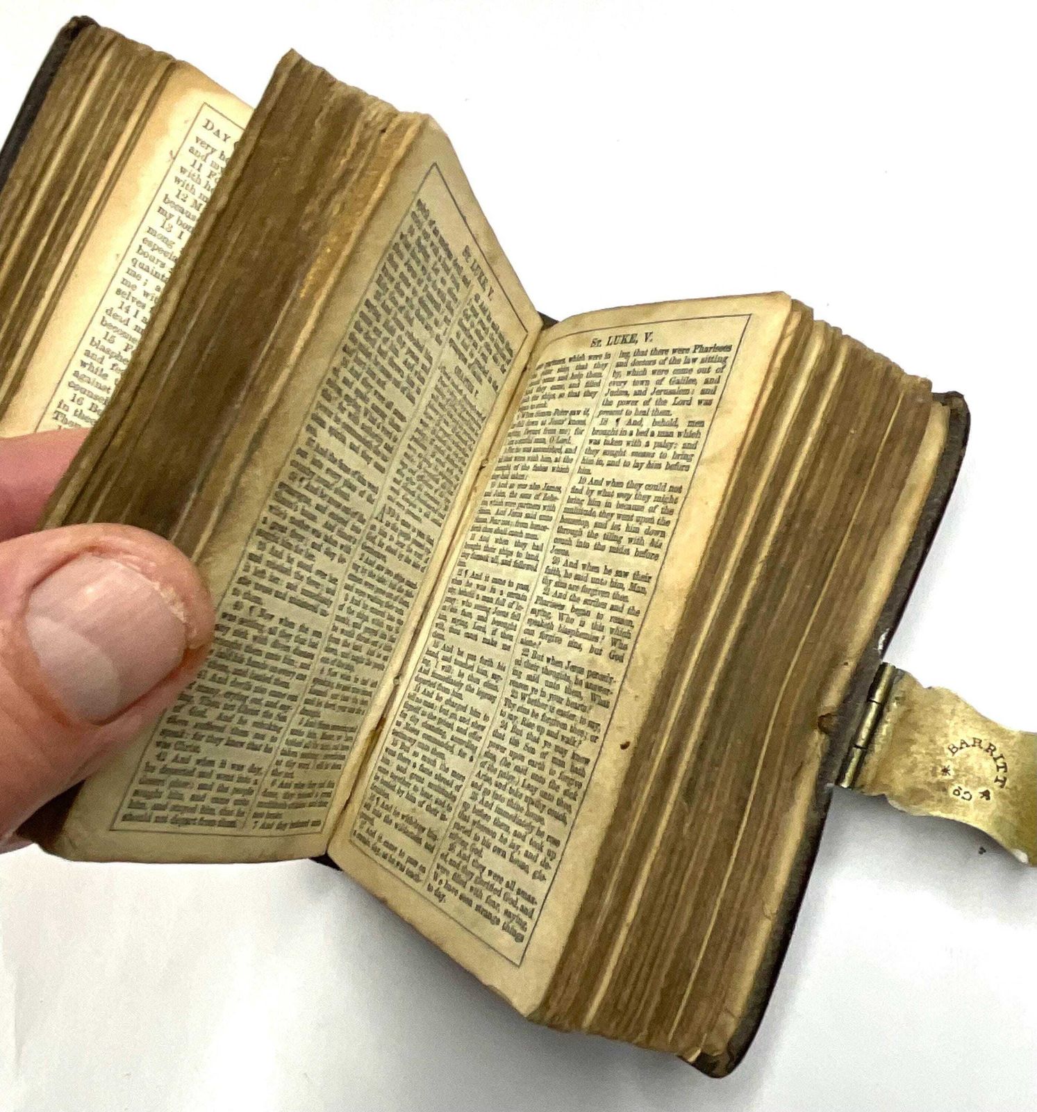 photo furniture Antique 19th Century Church Service Book, Miniature Edition, 1854.