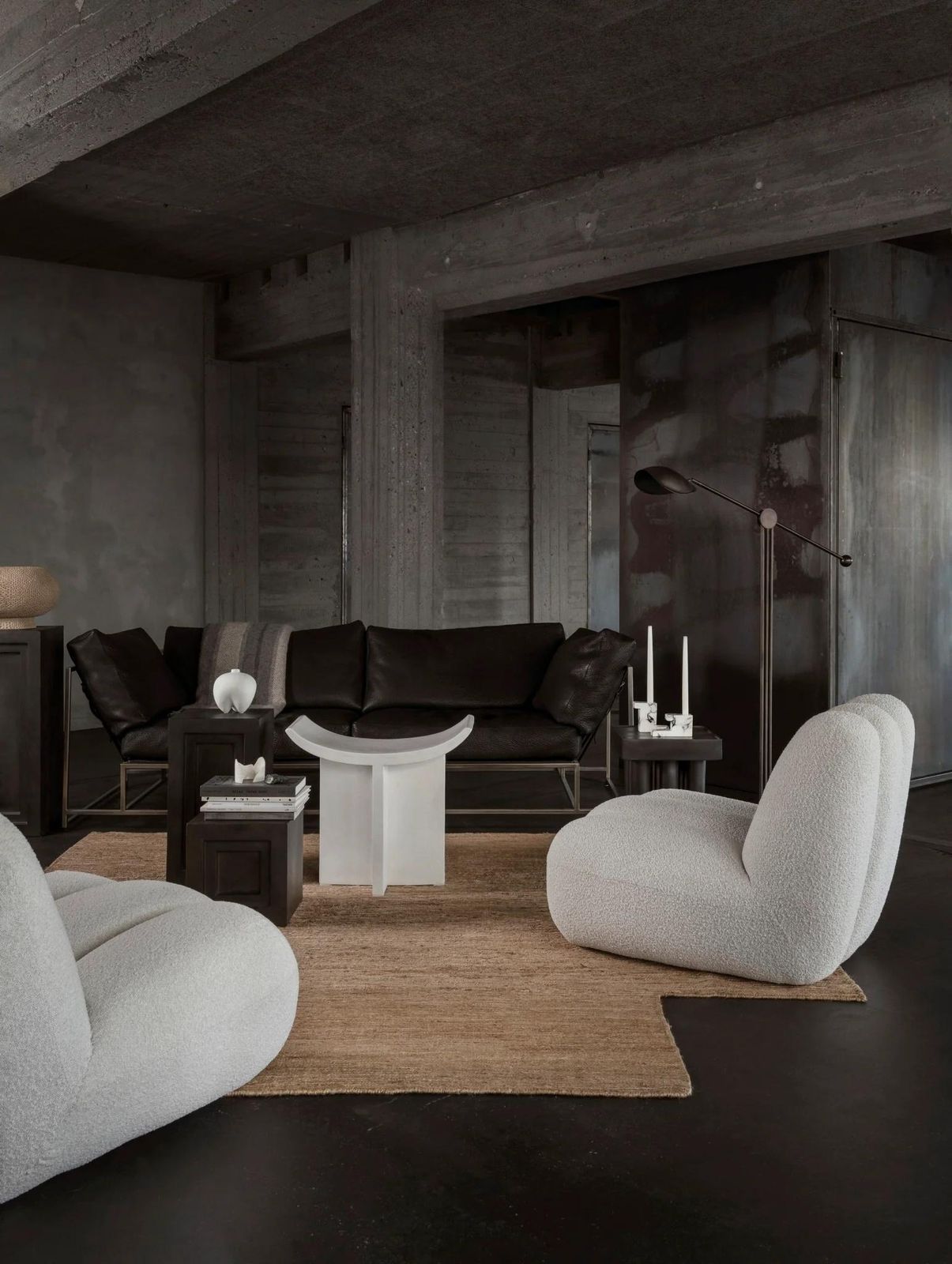 Podium, Column, Like A Modern Sculpture In Fiber Concrete, Contemporary Work. photo vintage