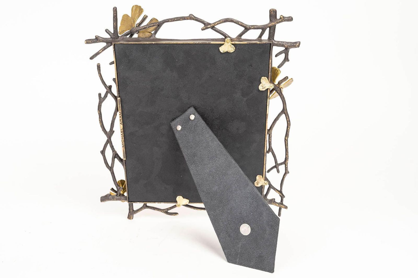 20th Century Photo Frame In Patinated And Gilded Metal, Butterfly Design. photo buy