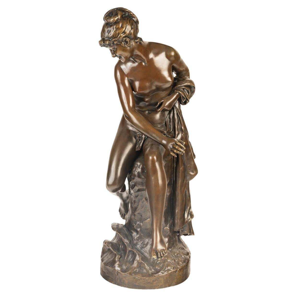 Brown Patina Bronze Sculpture By Léon Pilet, 19th Century.
