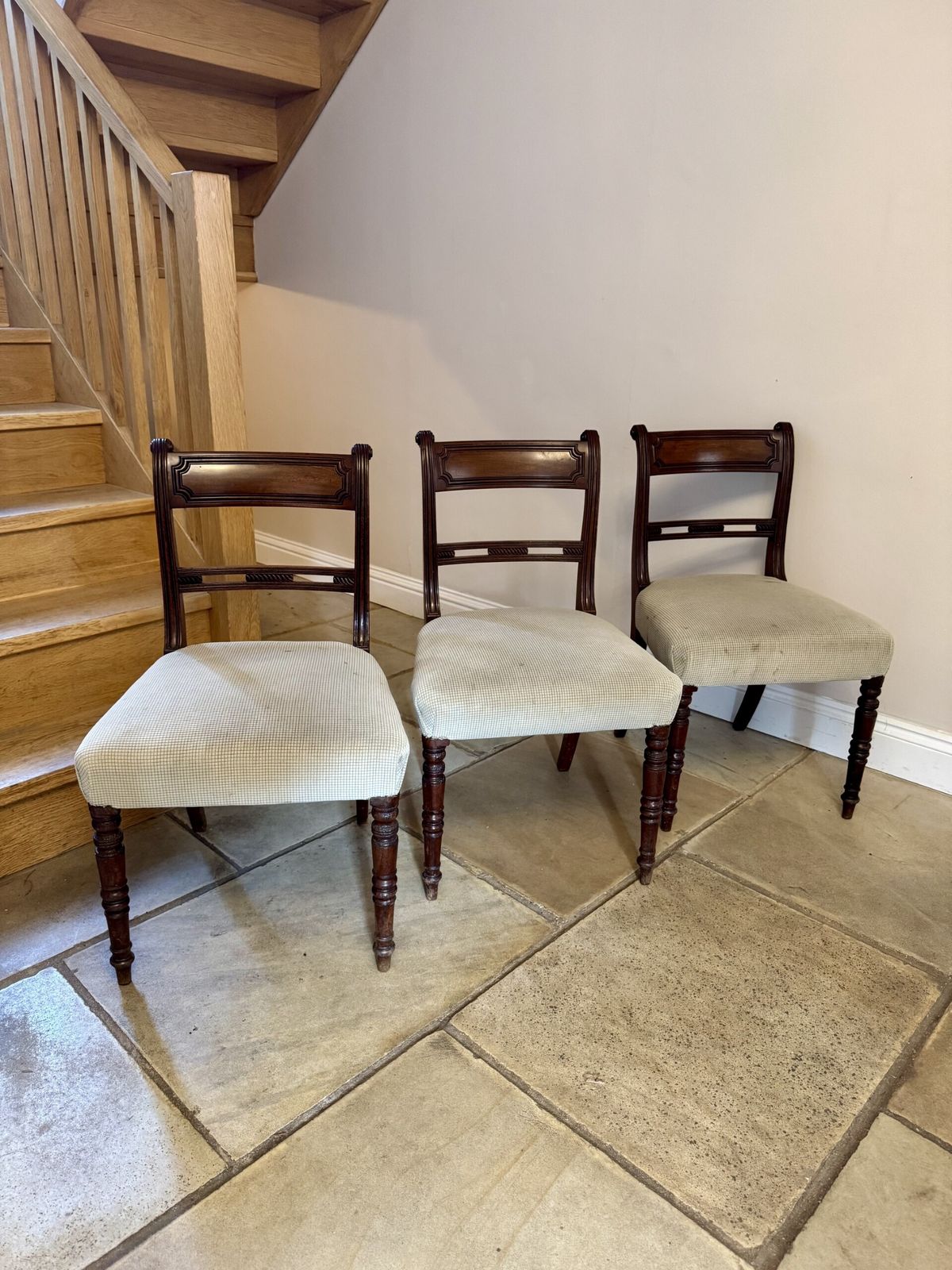 Set Of Six Antique George III Quality Mahogany Dining Chairs photo 1850.0
