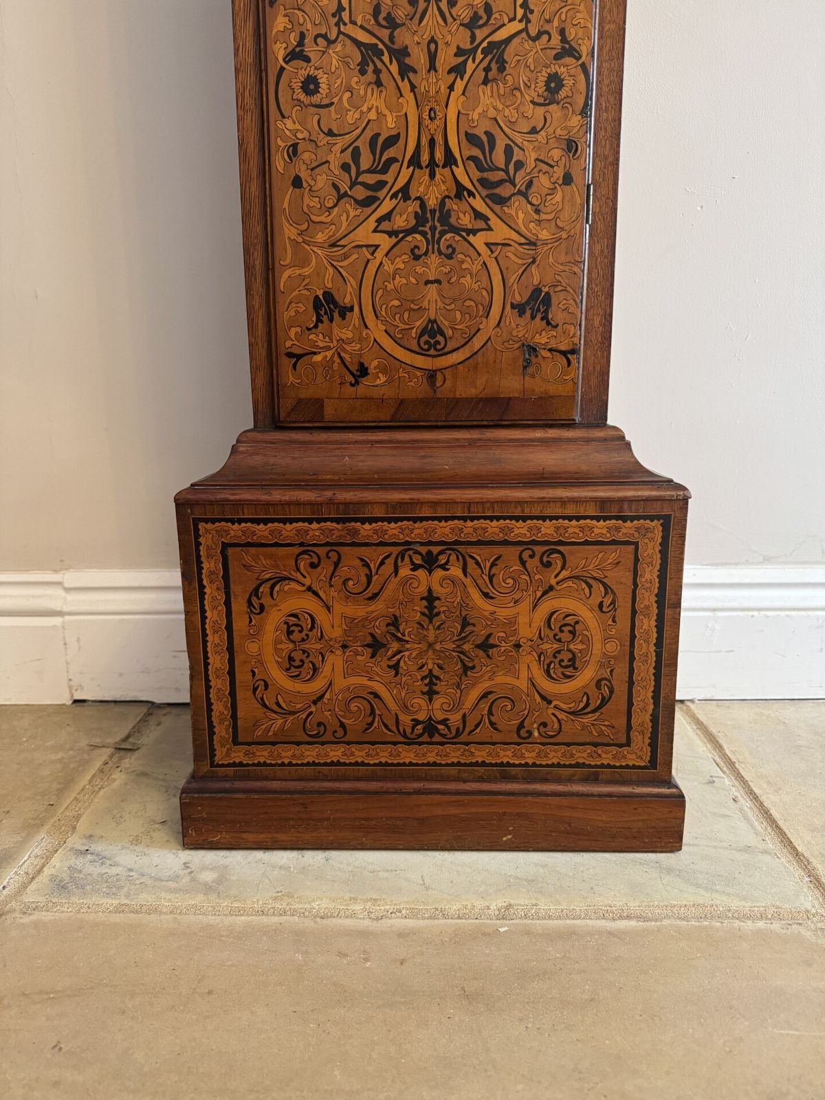 Rare Unusual Antique Musical Quality Inlaid Marquetry Grandmother Clock photo Home Decor