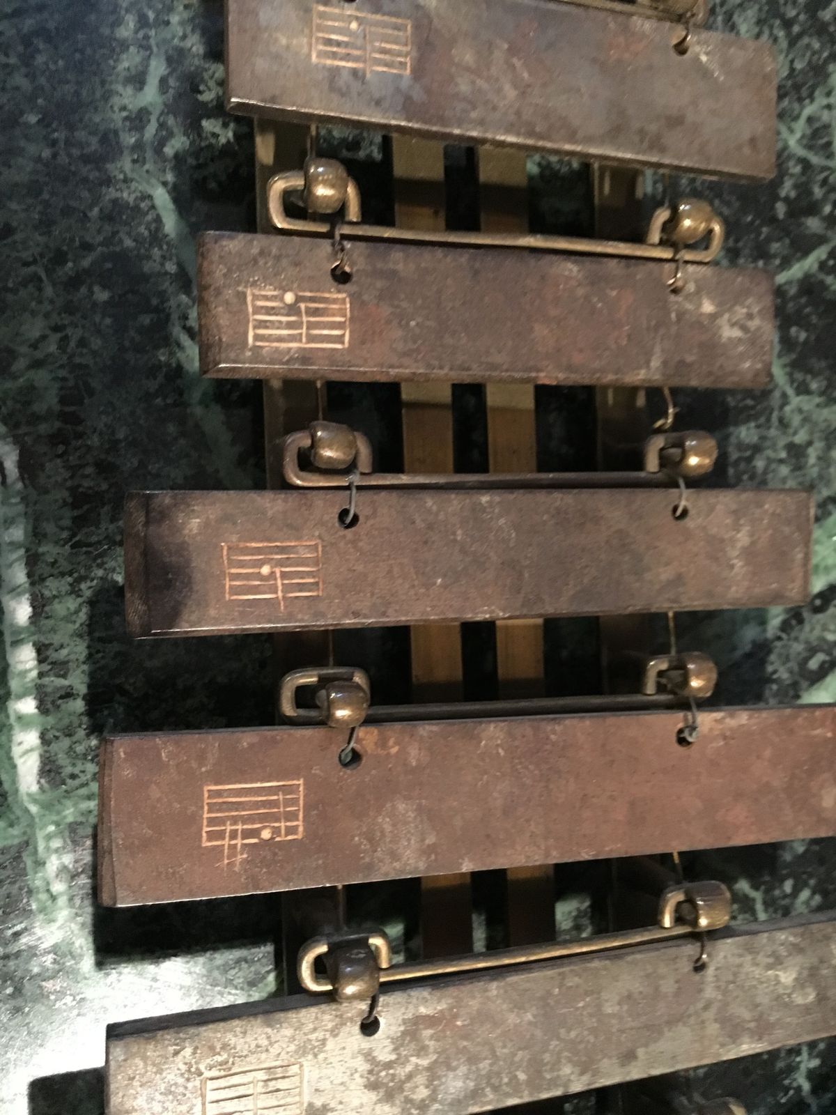 Xylophone Musical Instrument, Made Of Steel And Bronze. Nineteenth Century photo for sale