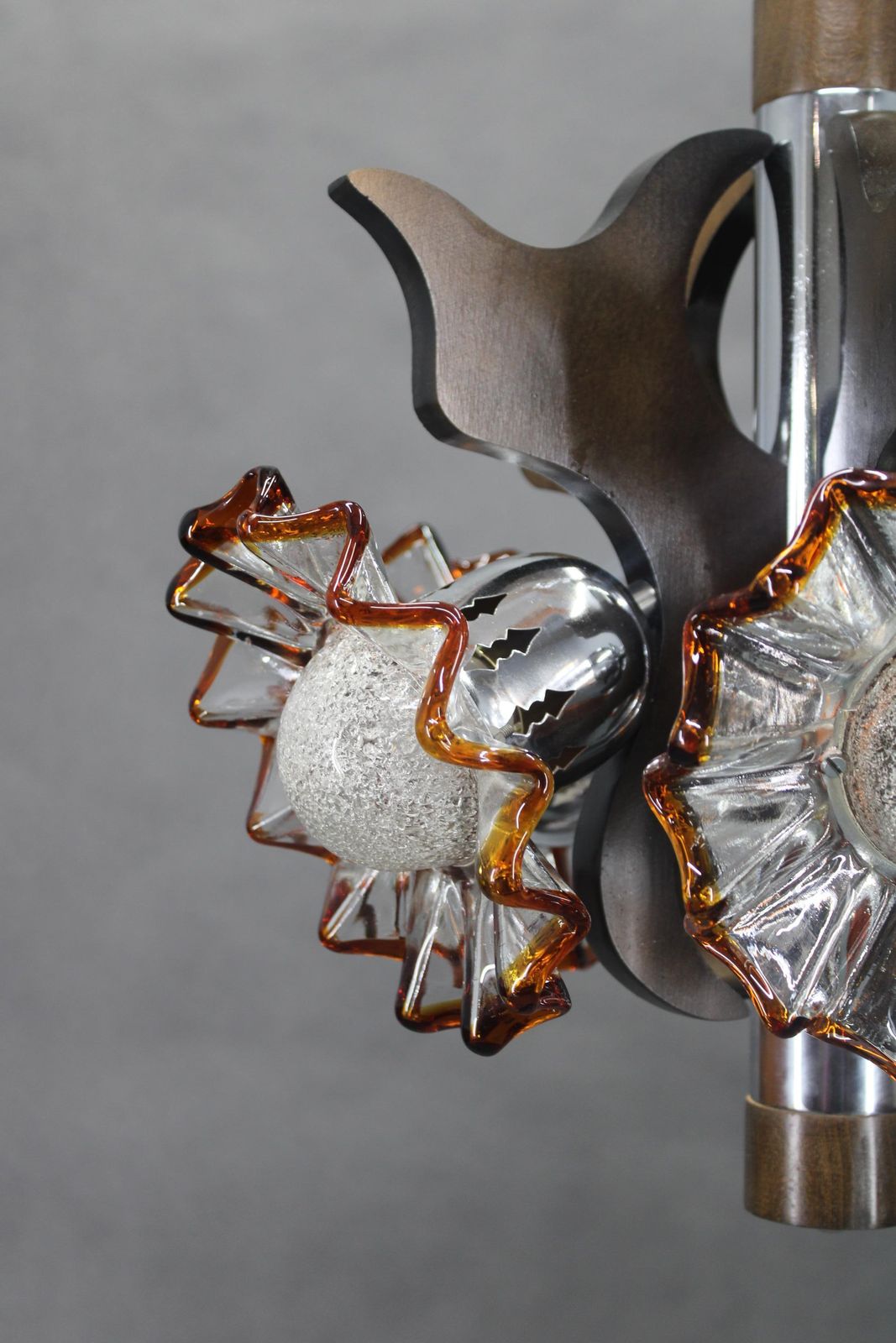 1970s Chandelier With Murano Glass Shades, Italy photo vinterior