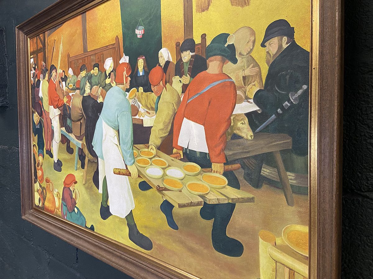 Art Large French Oil On Canvas Painting. Pieter Bruegel The Elder Reproduction. photo