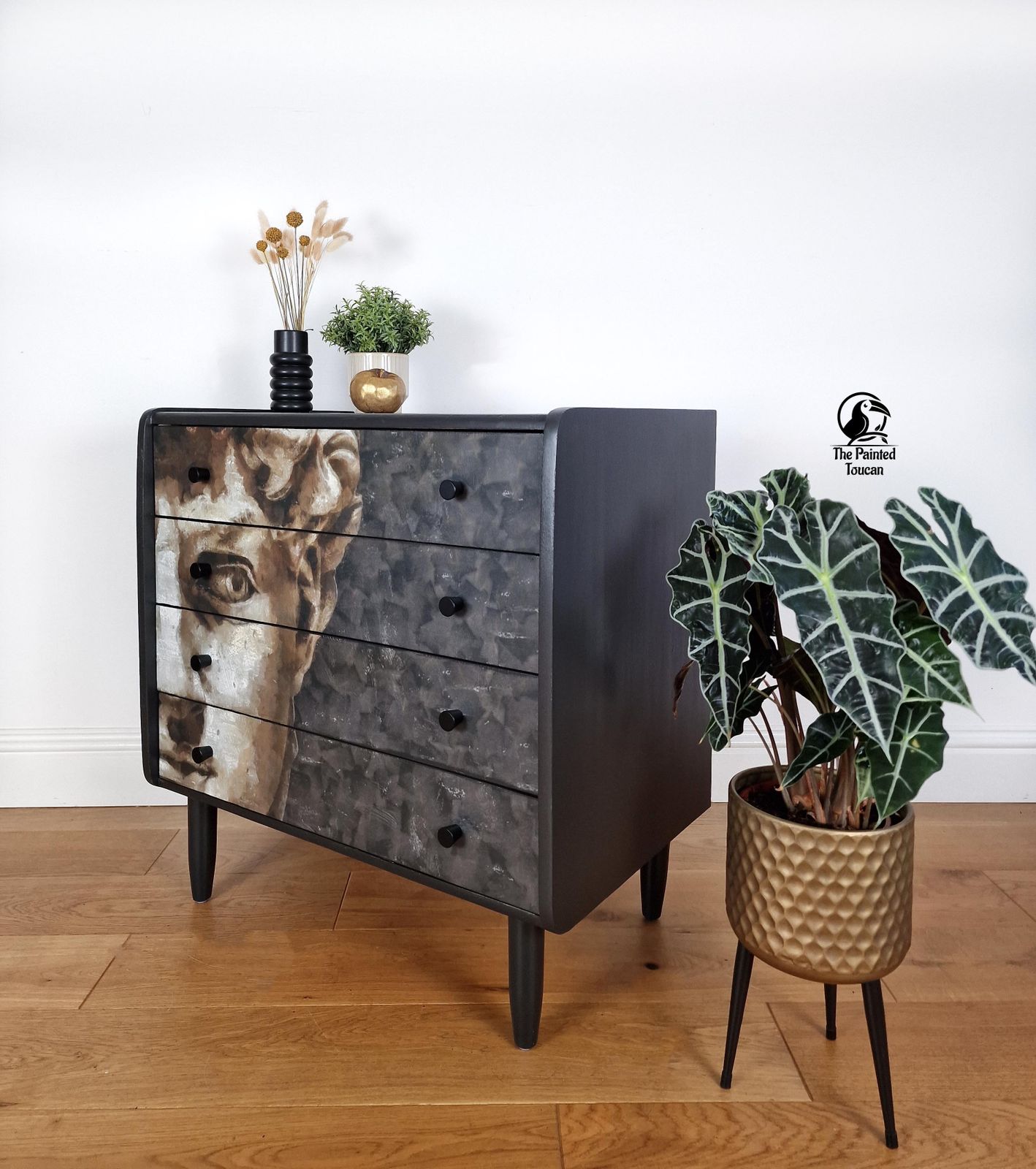 photo furniture Black Mid Century Chest Of Drawers With David