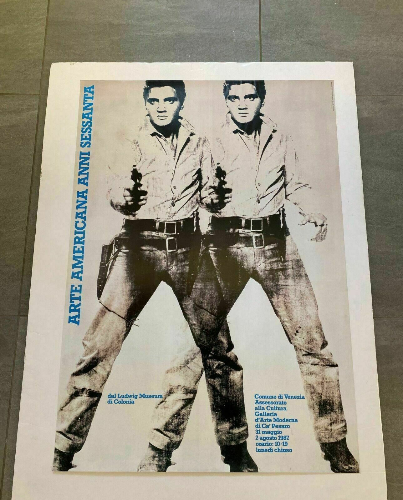 Andy Warhol, 1987   Arte Americana (Elvis Presley) Original Vintage Poster Printed In Offset Lithography   Cm 98 X 68   In 38,6 X 26,7 photo Art