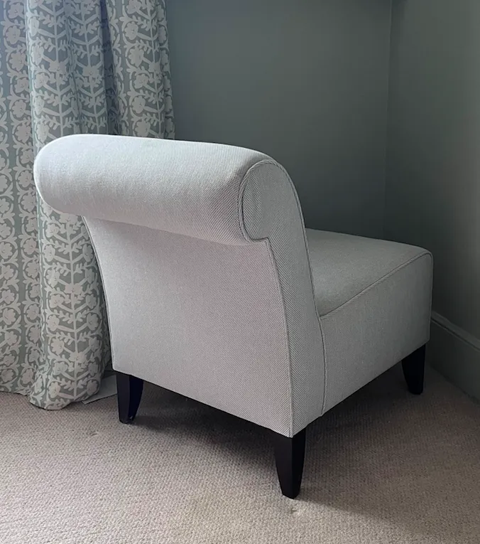 Bligny Occasional Chair, Upholstered In Designers Guild Findon Platinum photo for sale