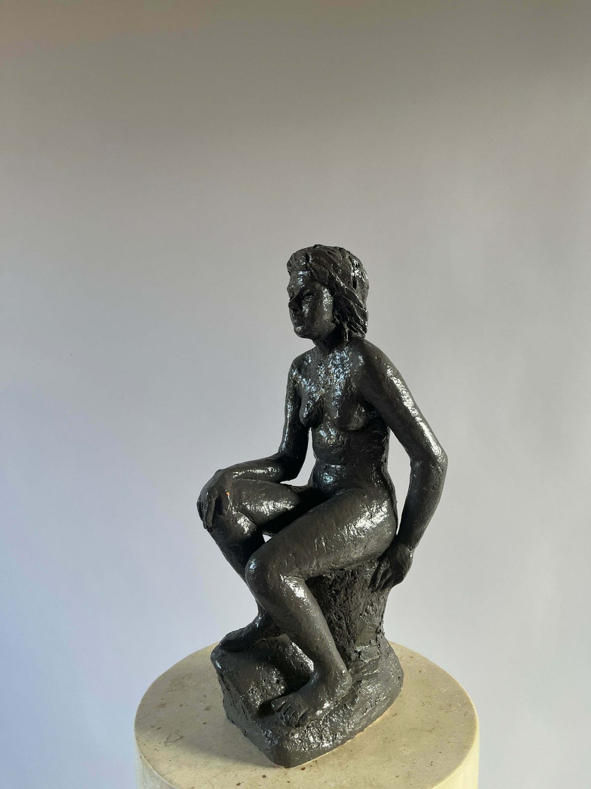 Glazed Danish Sculpture Of Female Nude