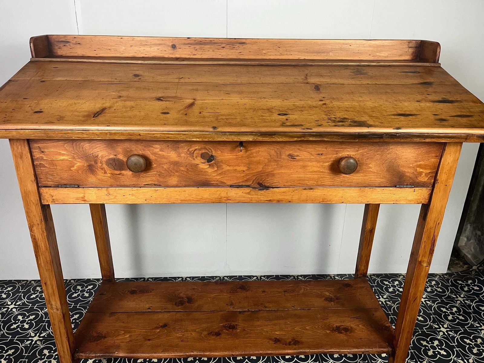 Edwardian Pitch Pine Clerk Desk, Office Furniture, Kitchen Cabinet, Sturdy Accessories, Book Stand, Architecture Storage, Antique Drawers photo for sale
