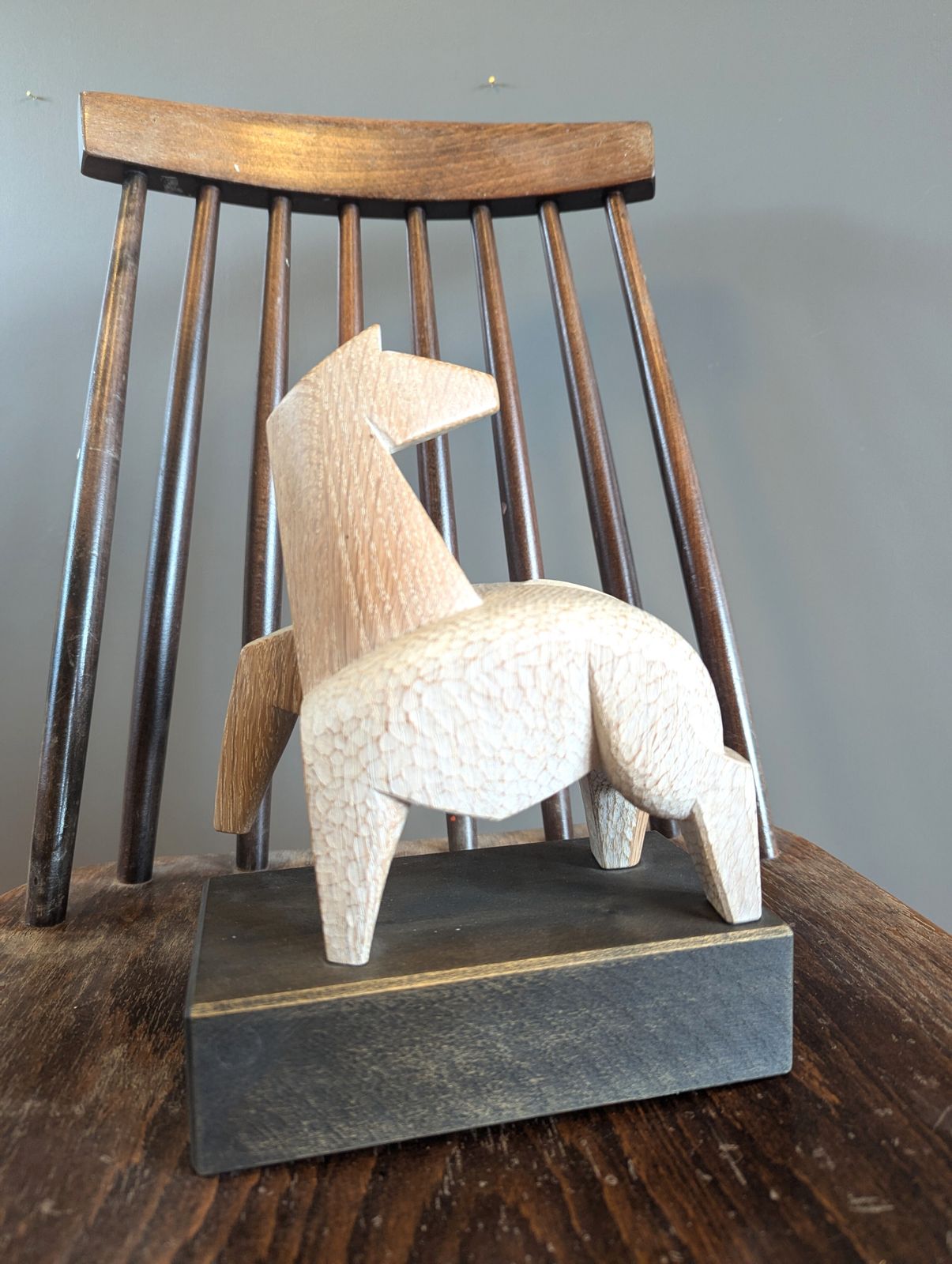 Wooden Horse, 1990s, Modernist photo furniture