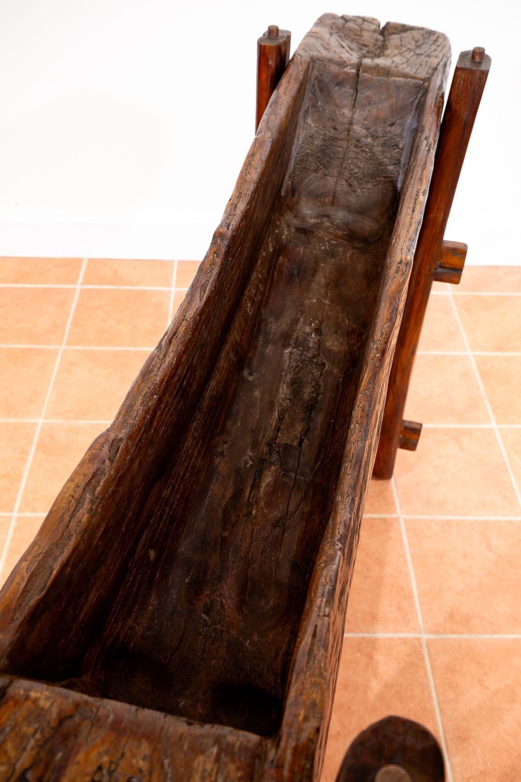 Garden Decor Large Trough Planter On Stand Rustic French Brutalist Xl European Antiqu.E Oak Tree Trun.K Teak Mid Century Serving Bar Consol.E Tabl.E photo