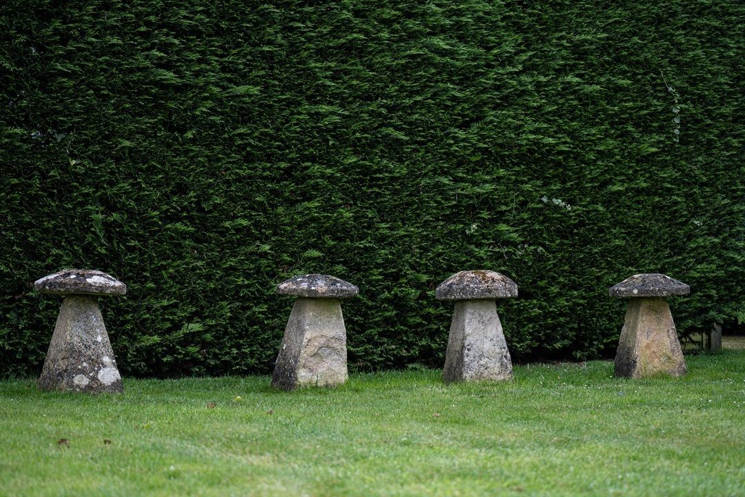 photo furniture Set Of Four Antique Staddle Stones