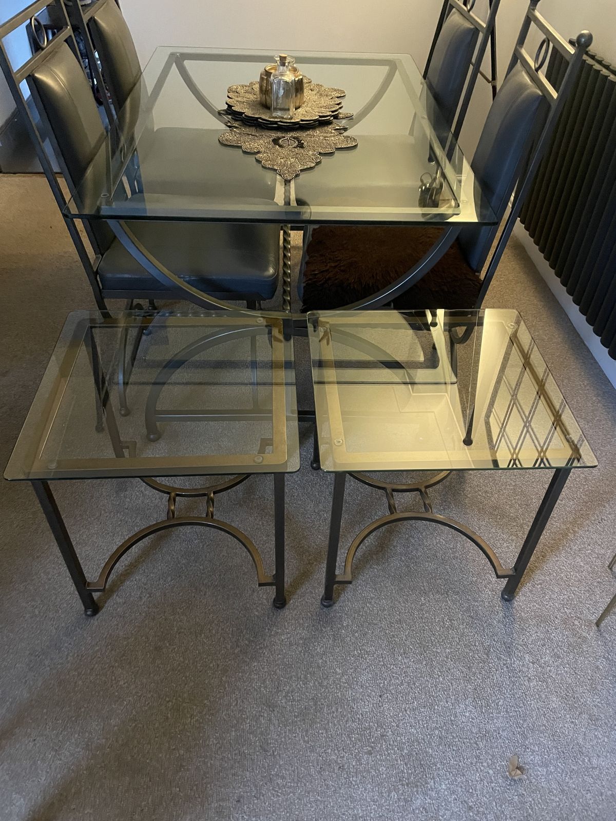 Dining Table, Chairs And 2 Side Tables photo vinterior