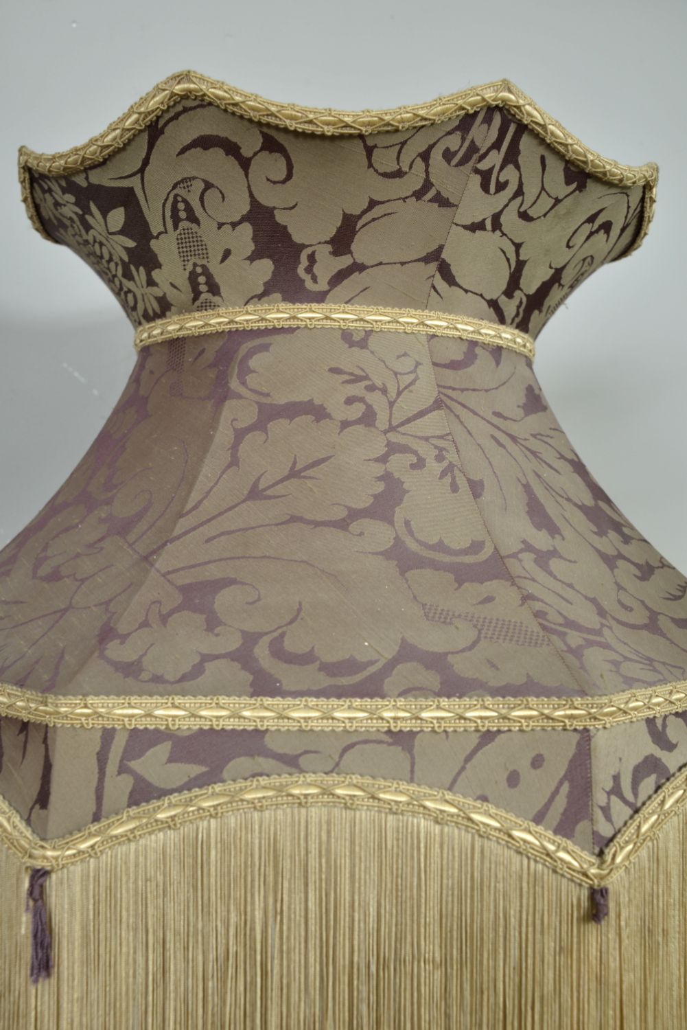 photo vinterior 1930s French Boudoir Giltwood Fringe Tassel Standard Floor Lamp Light Baroque