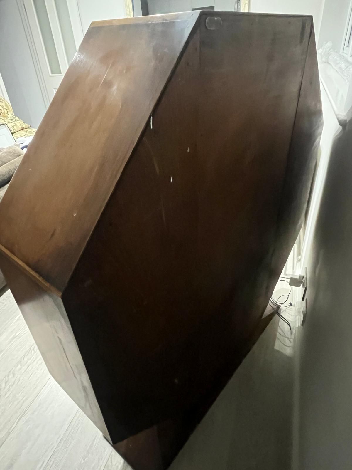 photo furniture Art Deco Furniture Octagonal Drinks Cabinet (With Key) Walnut Rrp £2250