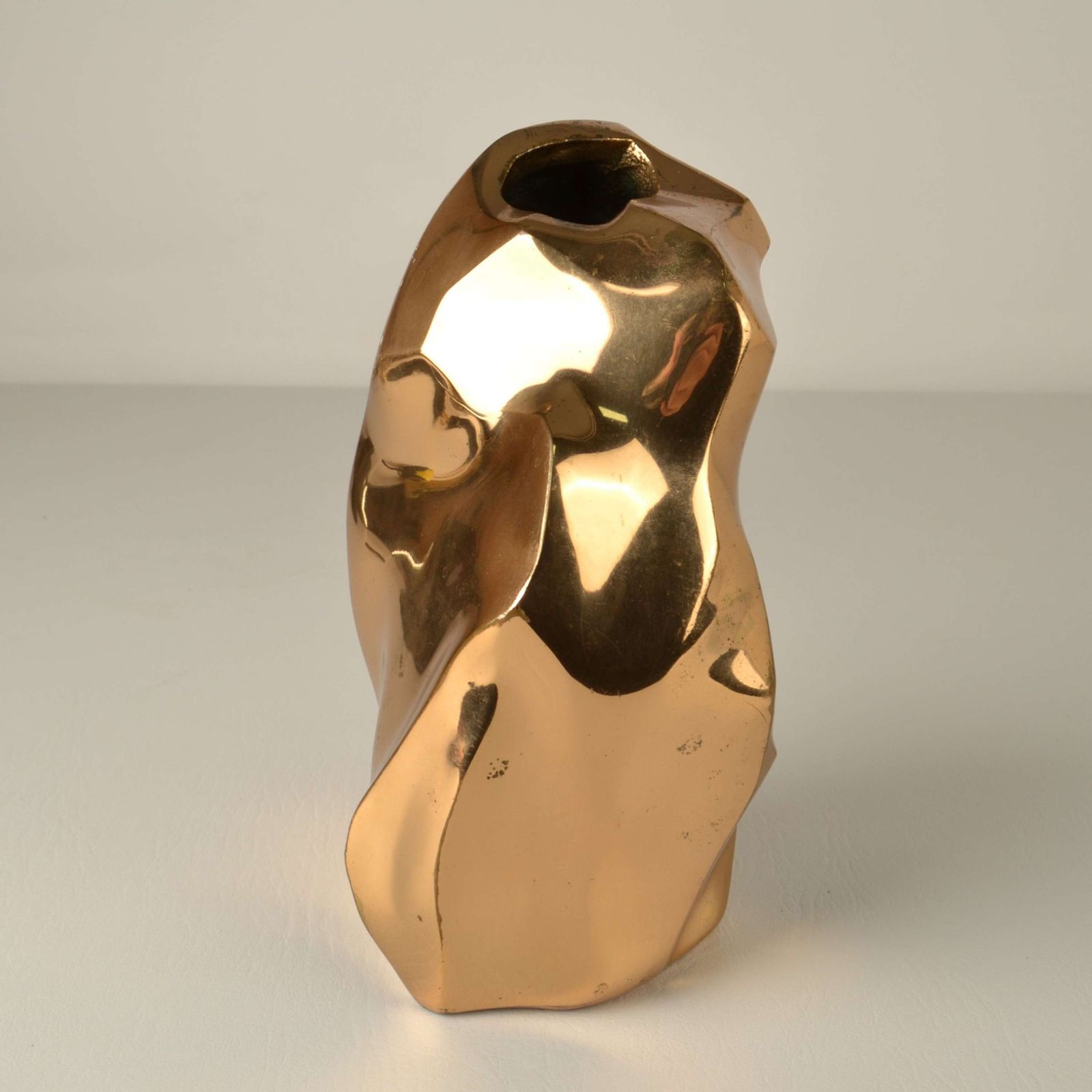 Sculptural Bronze Vase By Michel Jaubert photo for sale